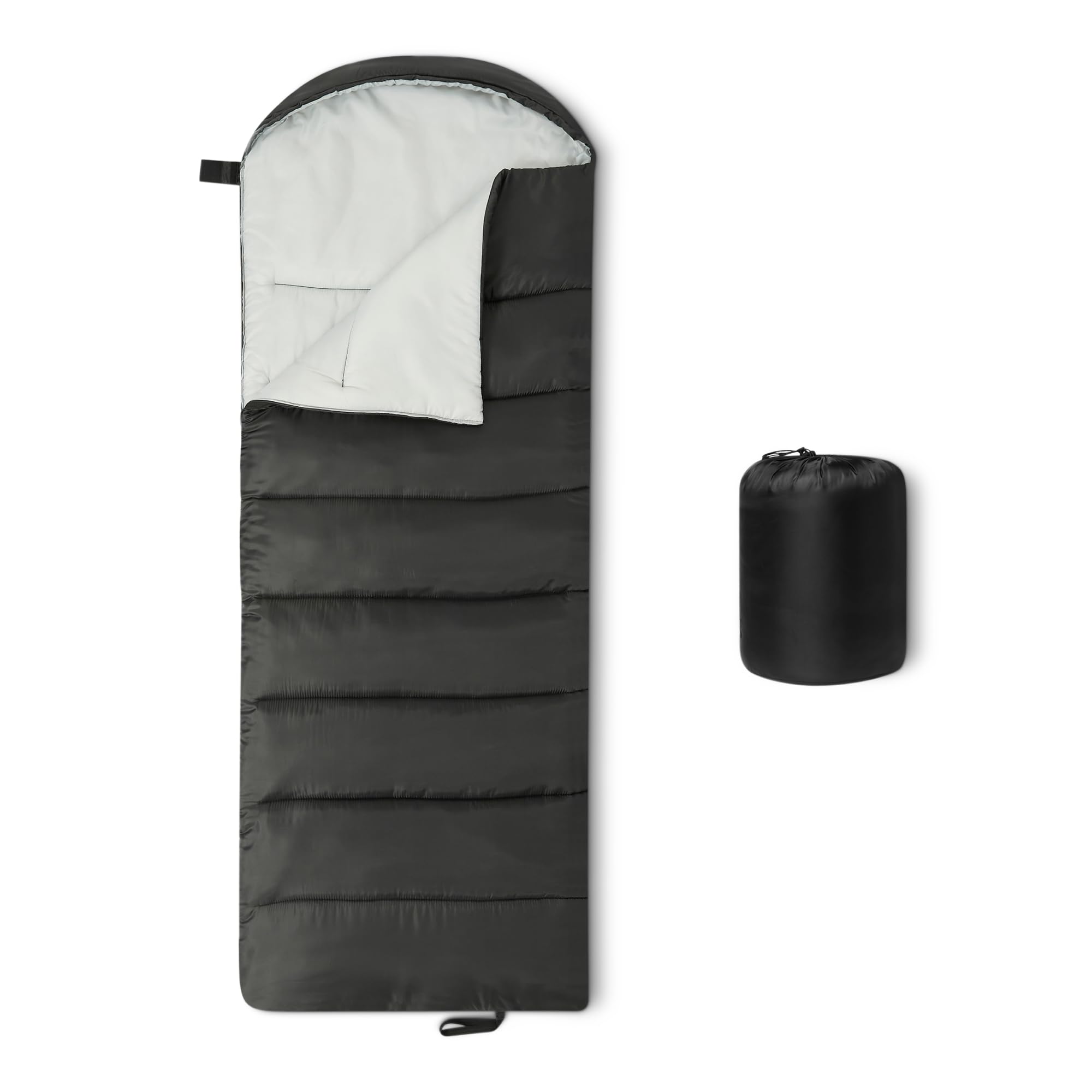 Amazon Basics Sacco a Pelo 50F/10C Blu Acqua 1 Persona 3 Stagioni