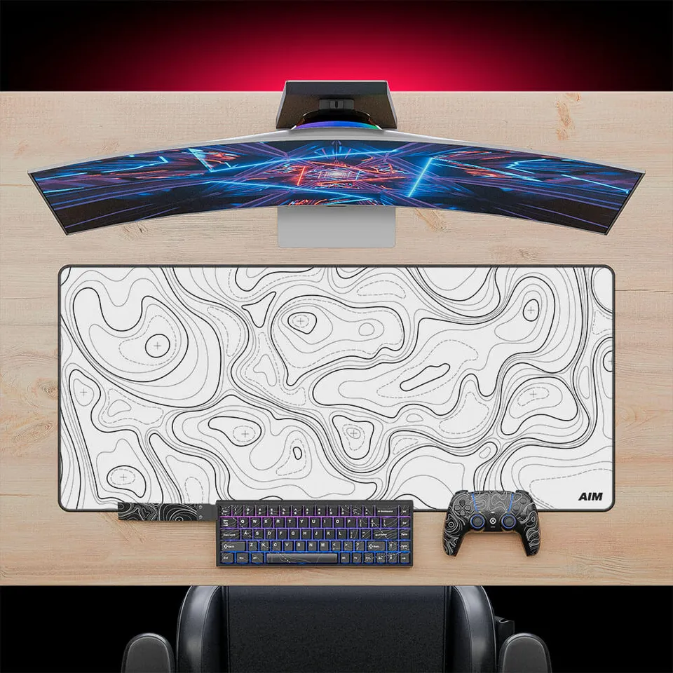Aim Controller Topo White mousepad XXL bianco