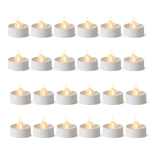 Amazon Basics Candele LED Tea Light Bianche 24 Pezzi a Batteria