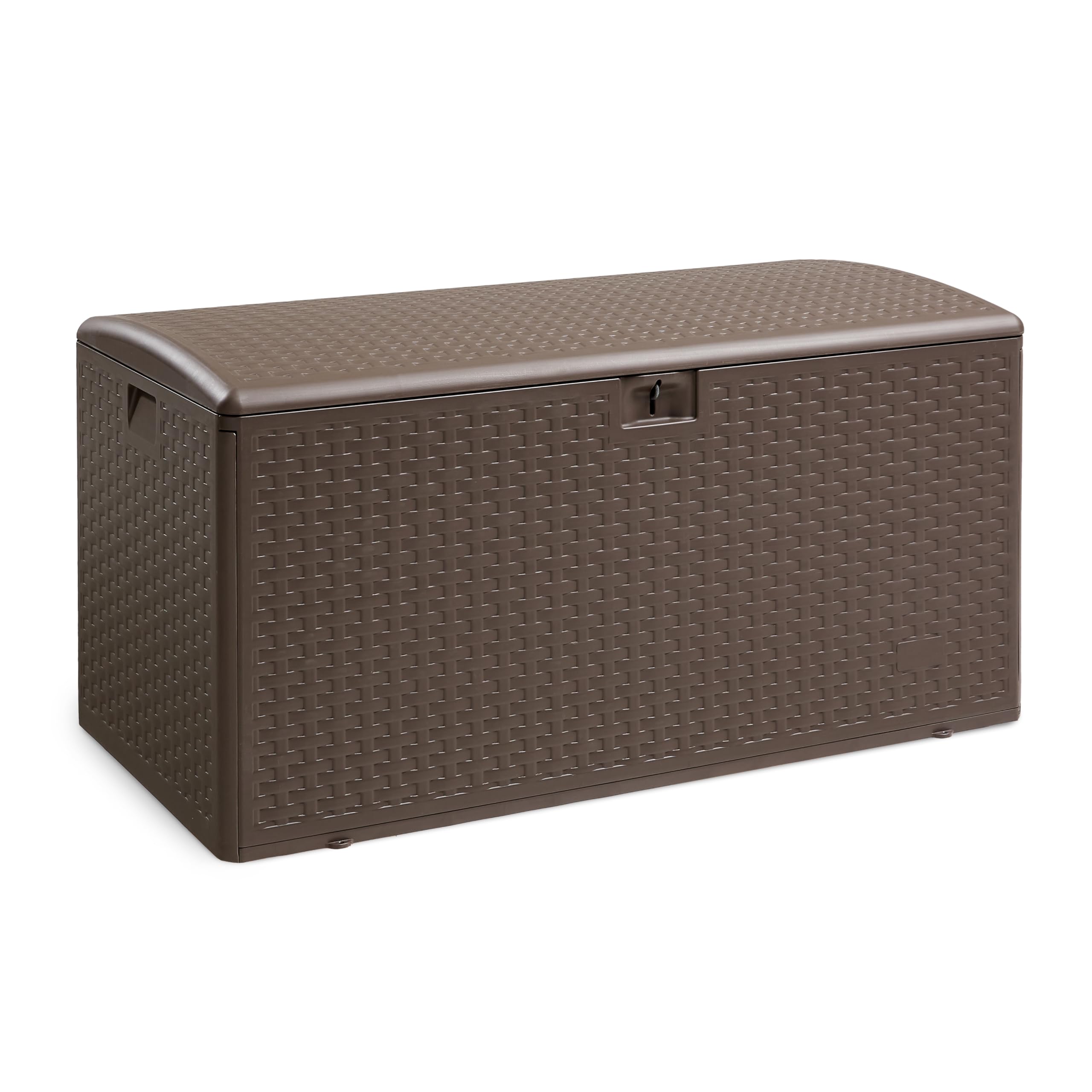 AmazonBasics baule esterno 375 litri marrone resina vimini