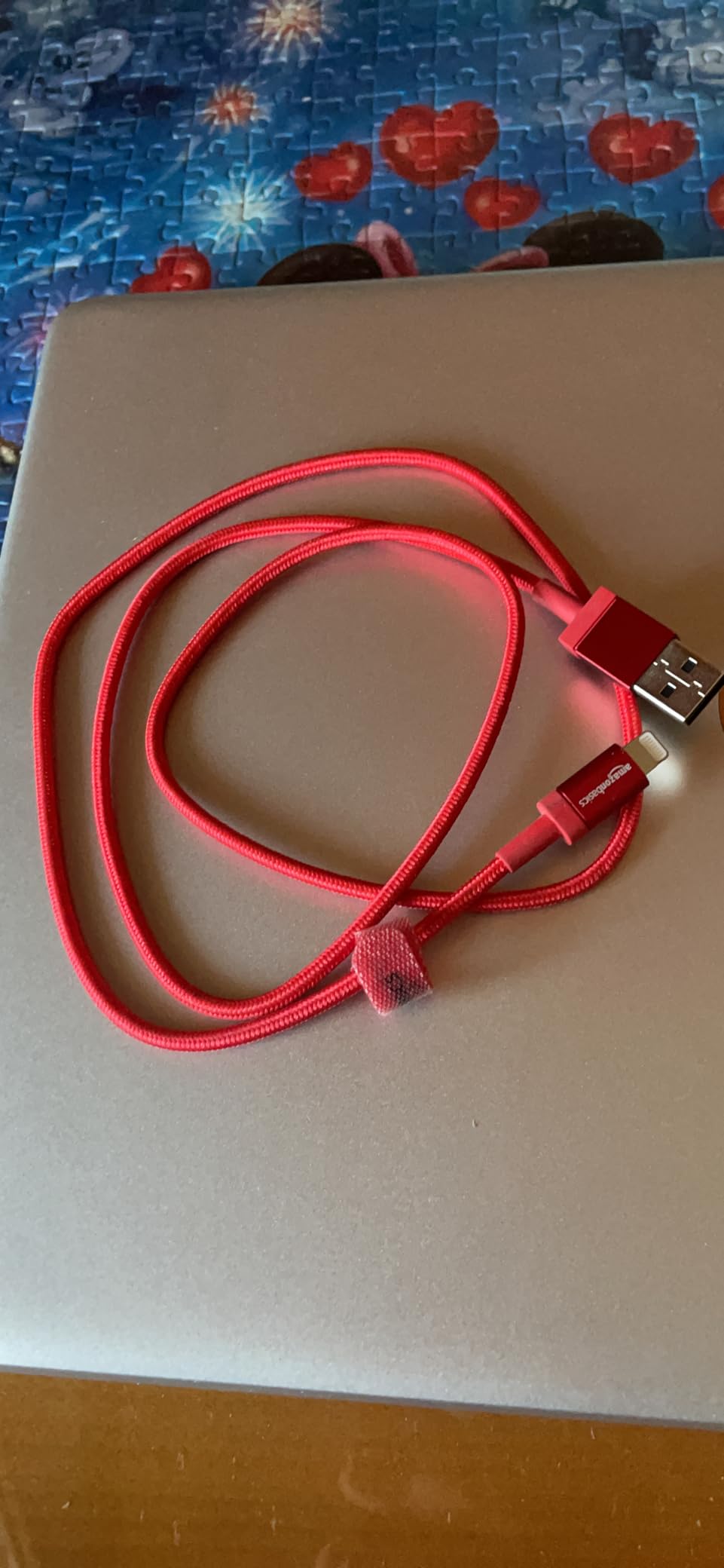 Amazon Basics Cavo Lightning USB-A 1,8 m Grigio Scuro Nylon