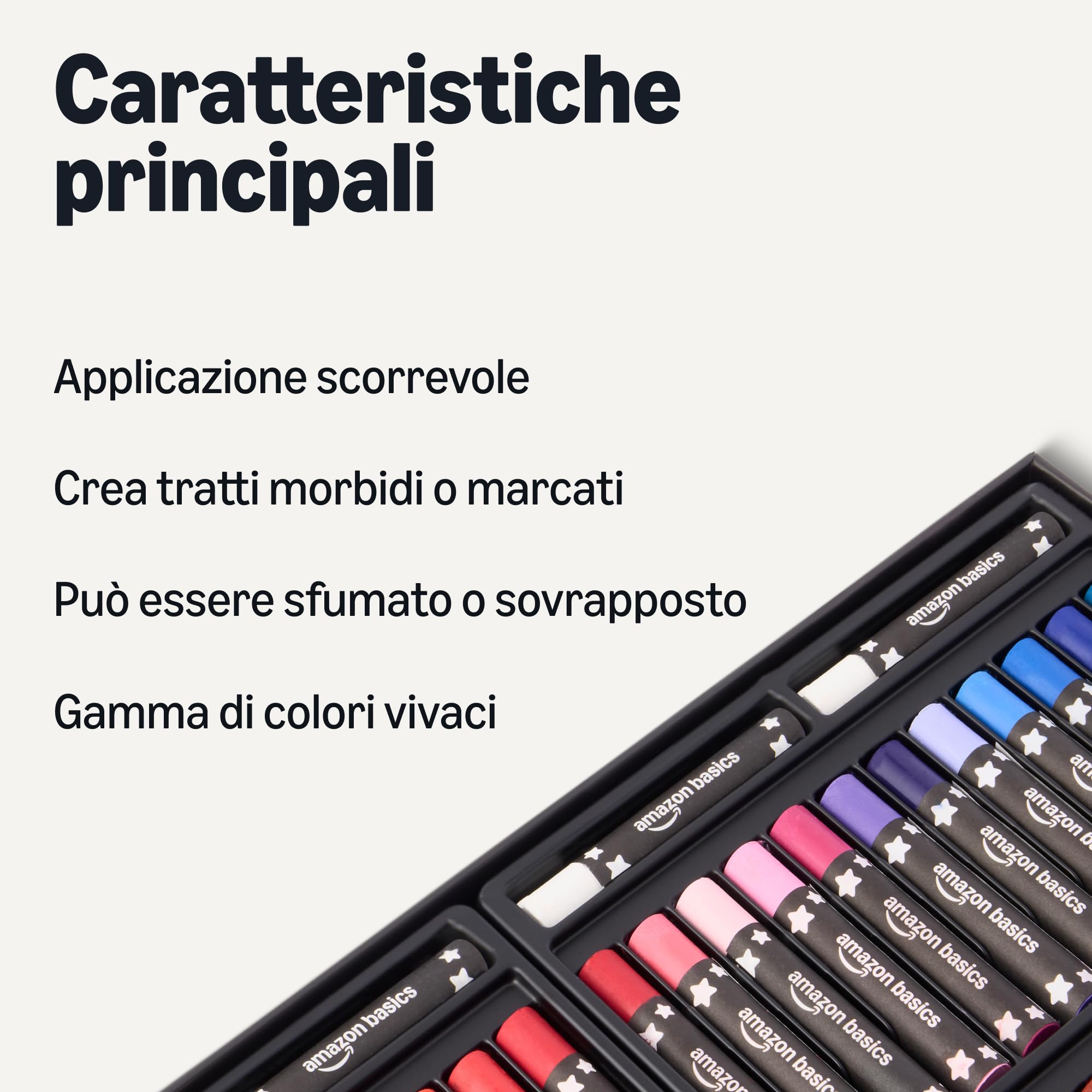 Amazon Basics pastelli a olio morbidi 48 colori per artisti