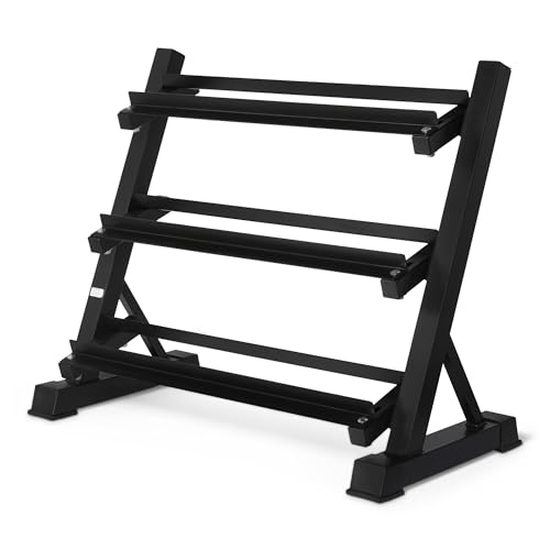 Amazon Basics rack manubri 3 livelli nero acciaio