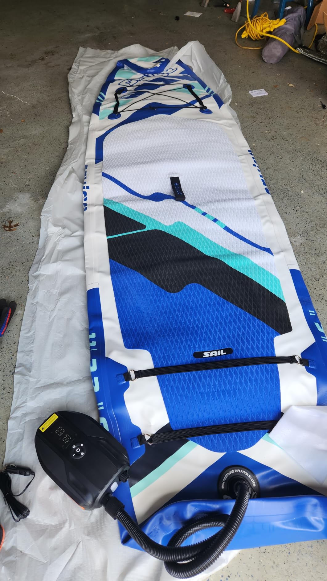 Amazon Basics SUP gonfiabile 335 cm blu con kit