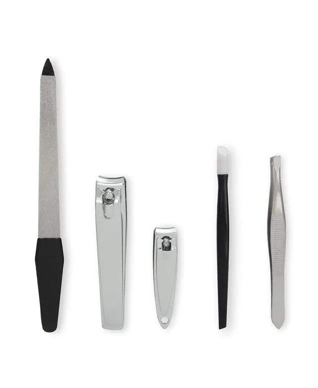 AmazonBasics Kit Toelettatura Manicure 5 Pezzi Acciaio