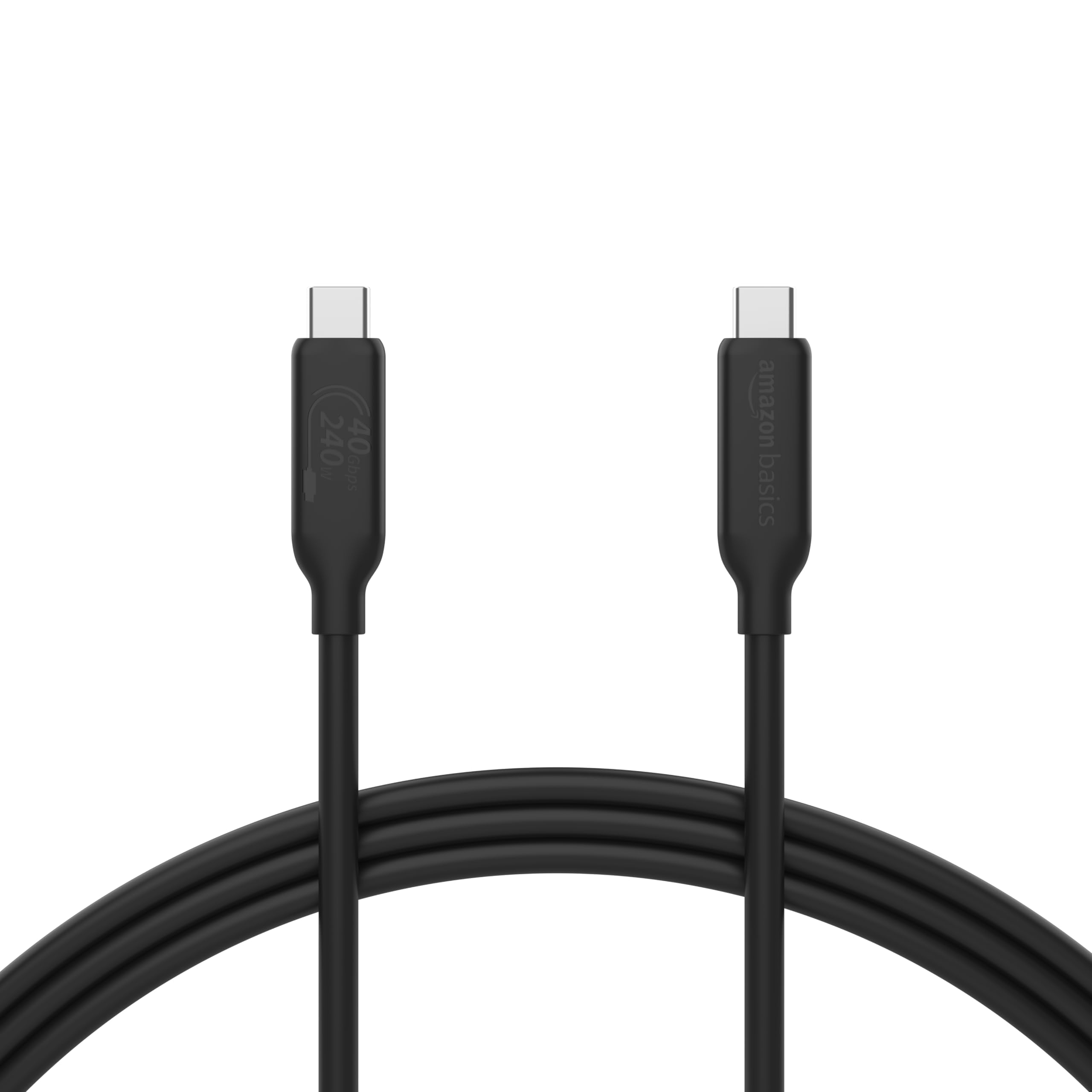 AmazonBasics Cavo USB4 USB-C 1 m 240W 40Gbps 8K Nero