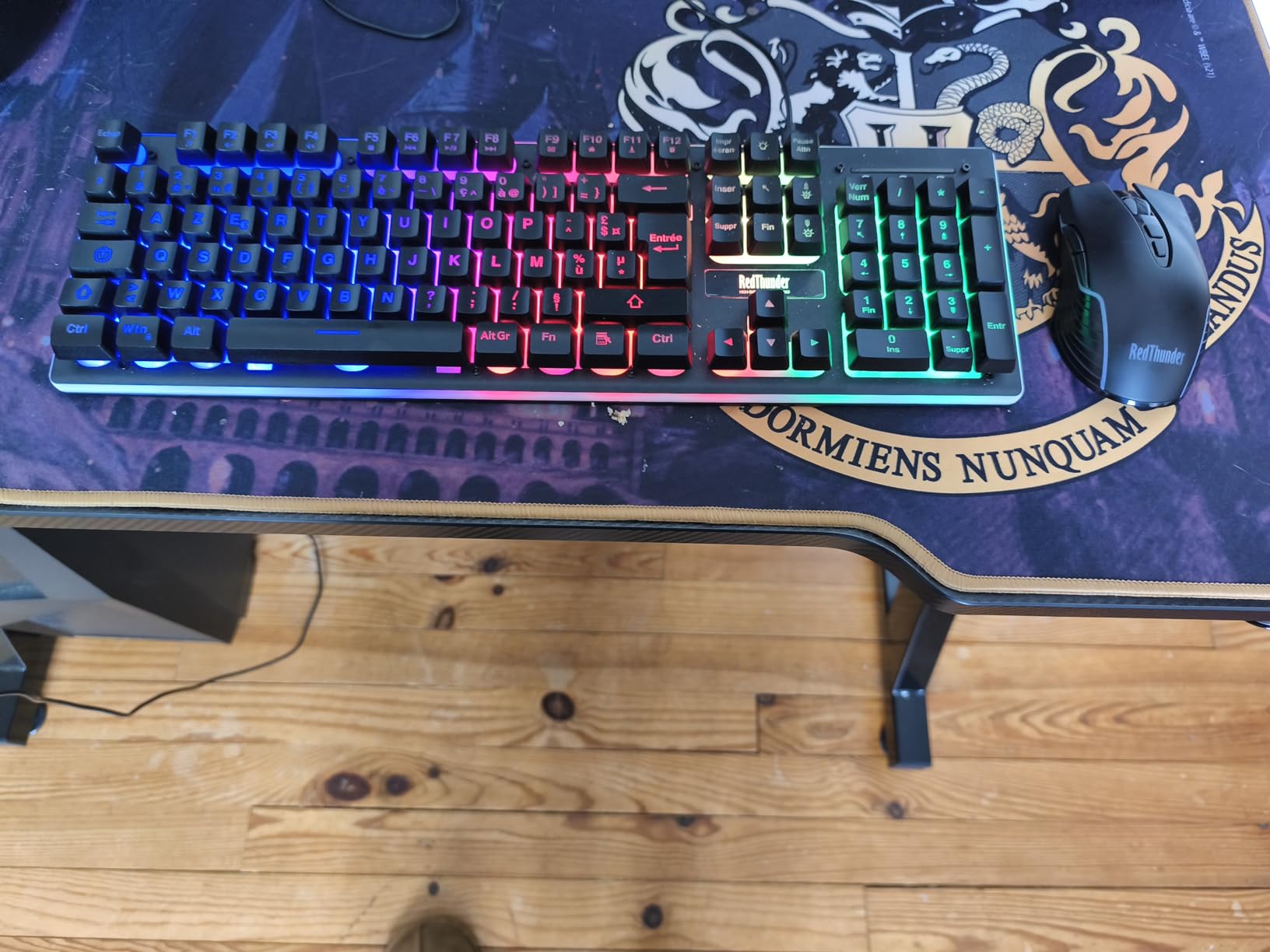 RedThunder K10 Set Tastiera Mouse Gaming Wireless Nero Retroilluminato