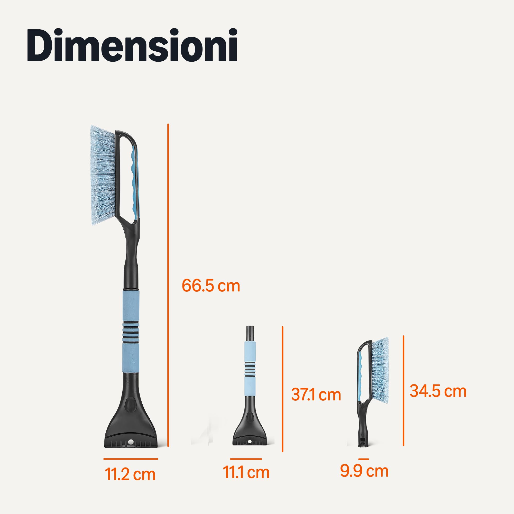 Amazon Basics Spazzola Neve con Raschietto 66,5 cm