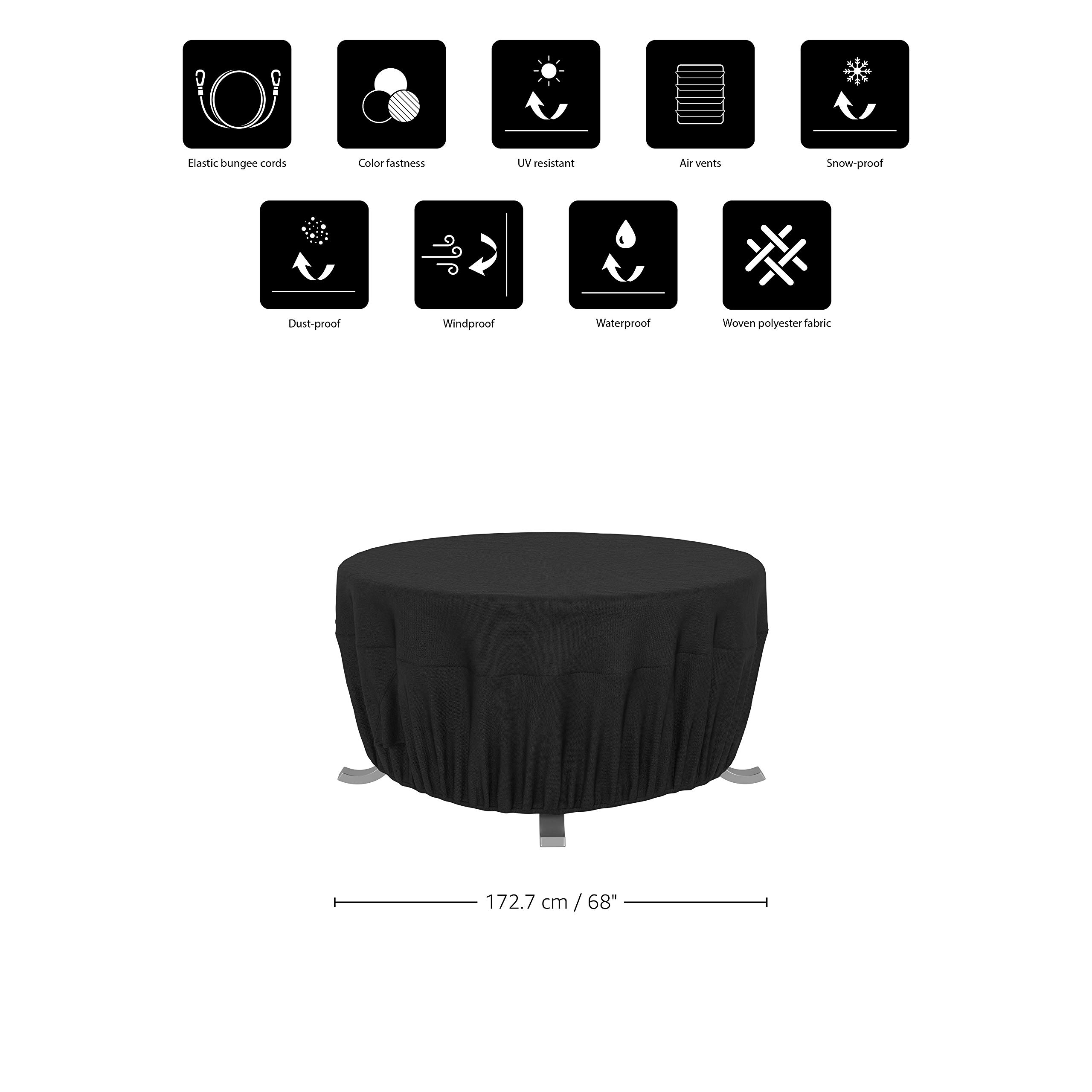 AmazonBasics Telo Copri Braciere 173x173 cm Nero Impermeabile