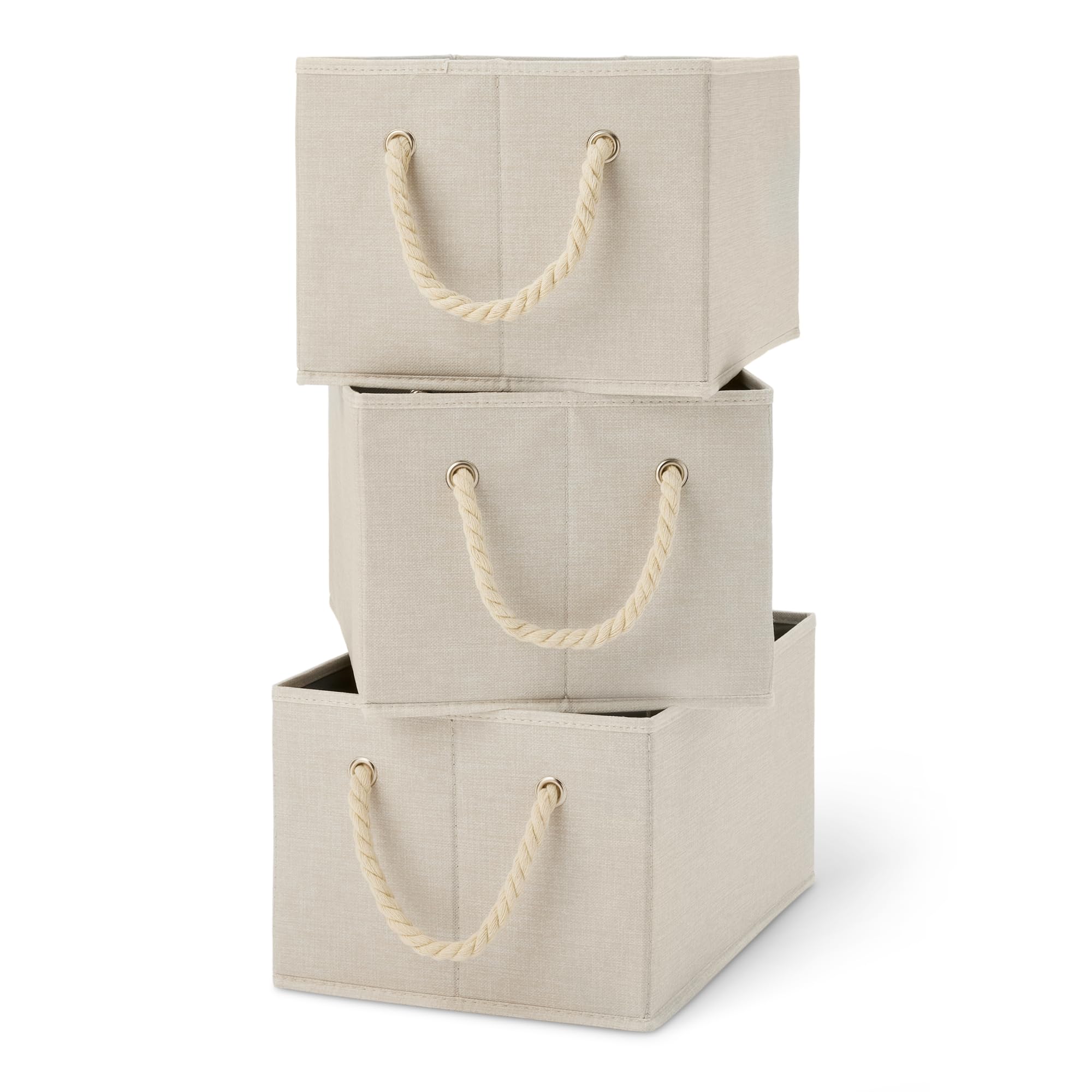 Amazon Basics Contenitori Pieghevoli Antracite 3 Pezzi