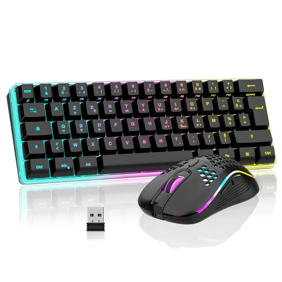 RedThunder K62 Combo Tastiera Mouse Gaming Wireless Multicolore