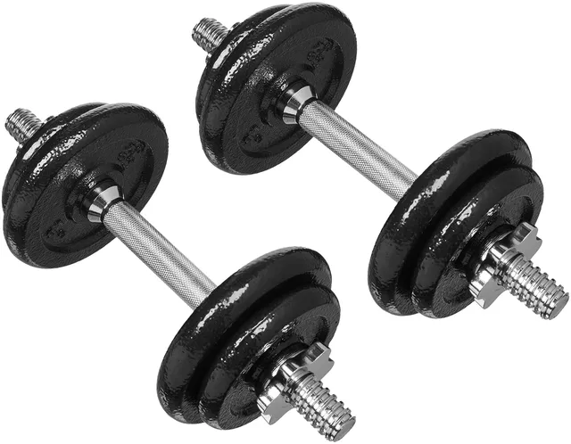 Amazon Basics Set Pesi Regolabili 17,2 kg Nero
