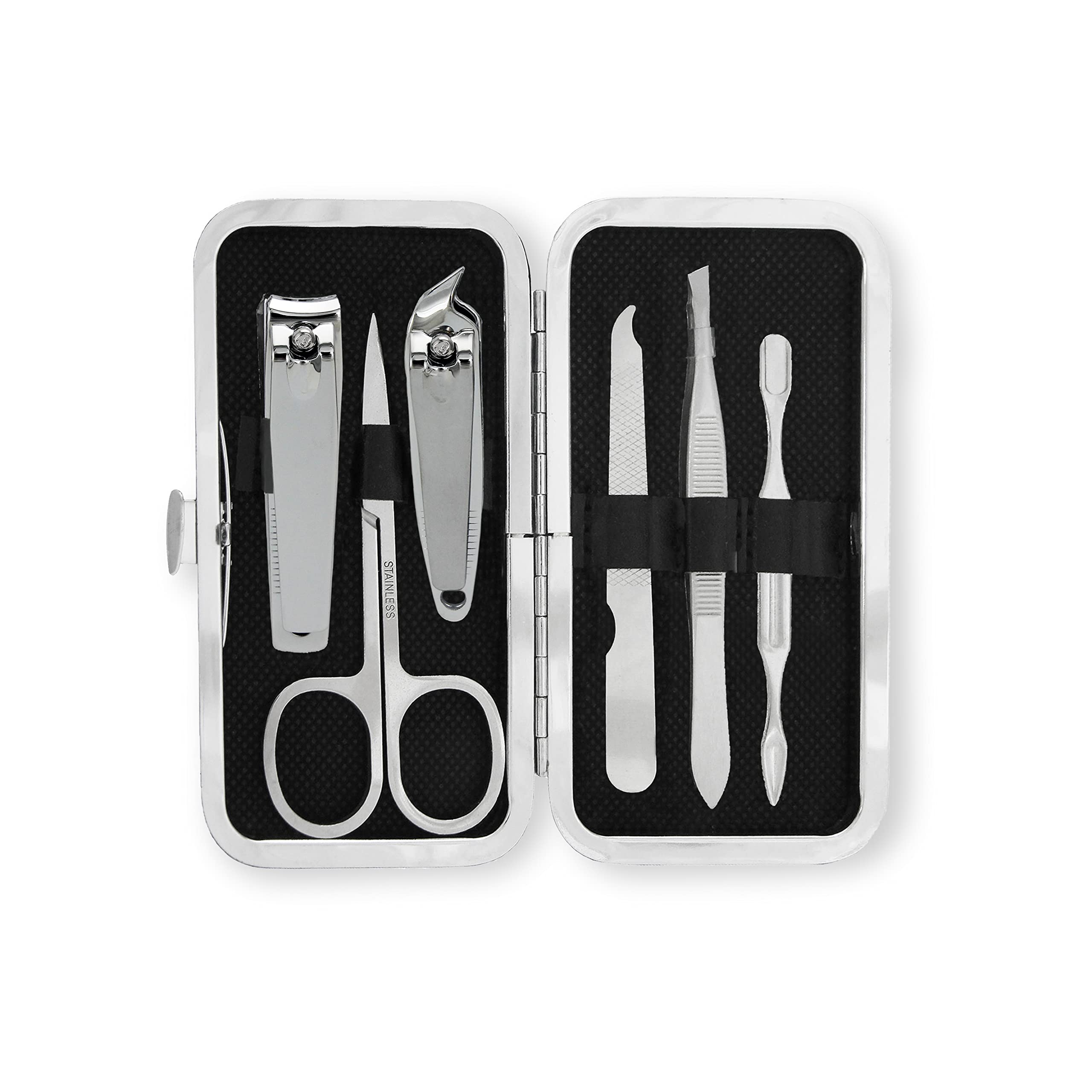 AmazonBasics Kit Manicure da Viaggio 6 Pezzi Custodia