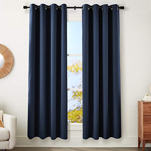 Amazon Basics Theatre Grade tende oscuranti 52x84 blu navy 2 pezzi termiche