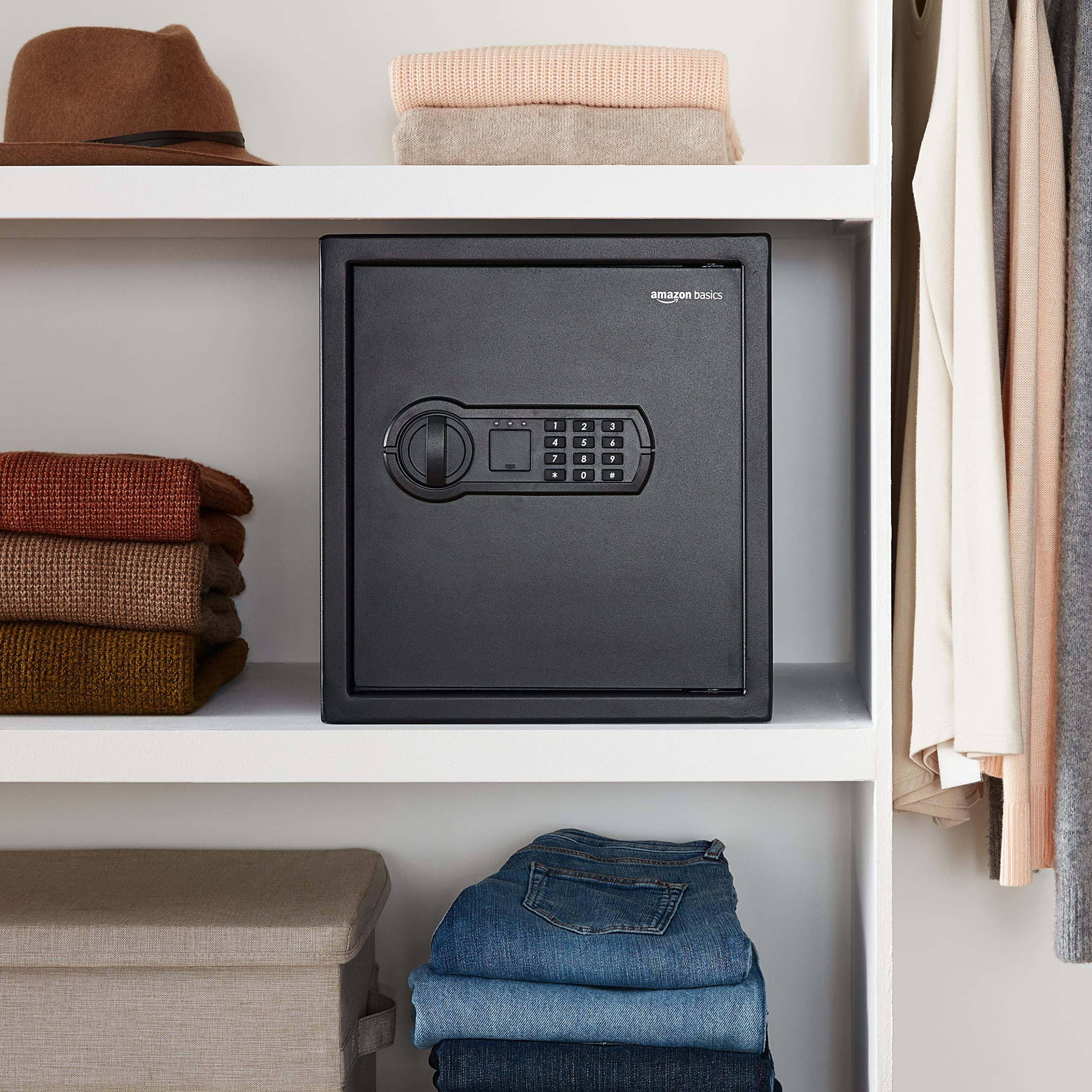 Amazon Basics Cassaforte Elettronica 34L acciaio nero