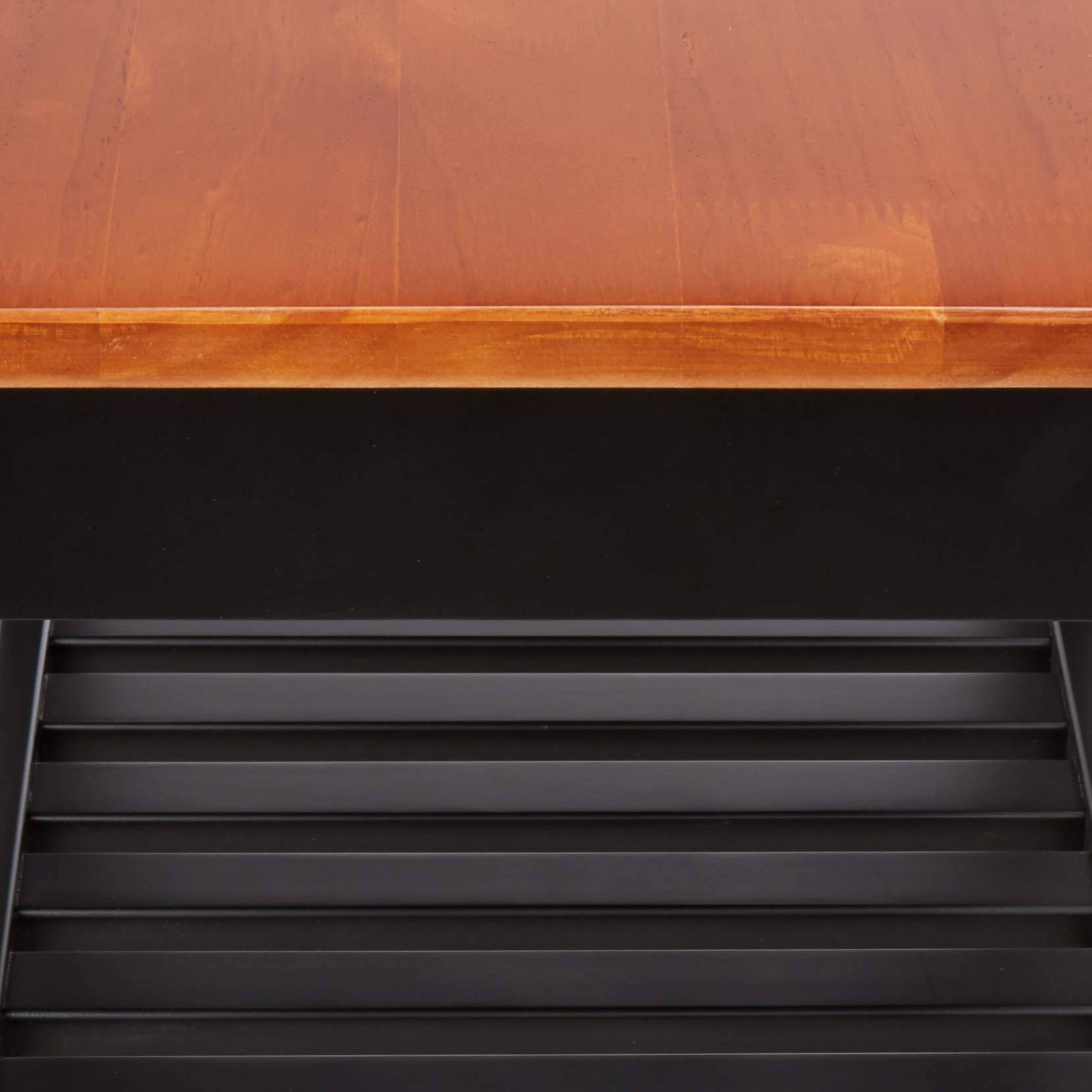 AmazonBasics Carrello Cucina con Ruote Ciliegio e Nero