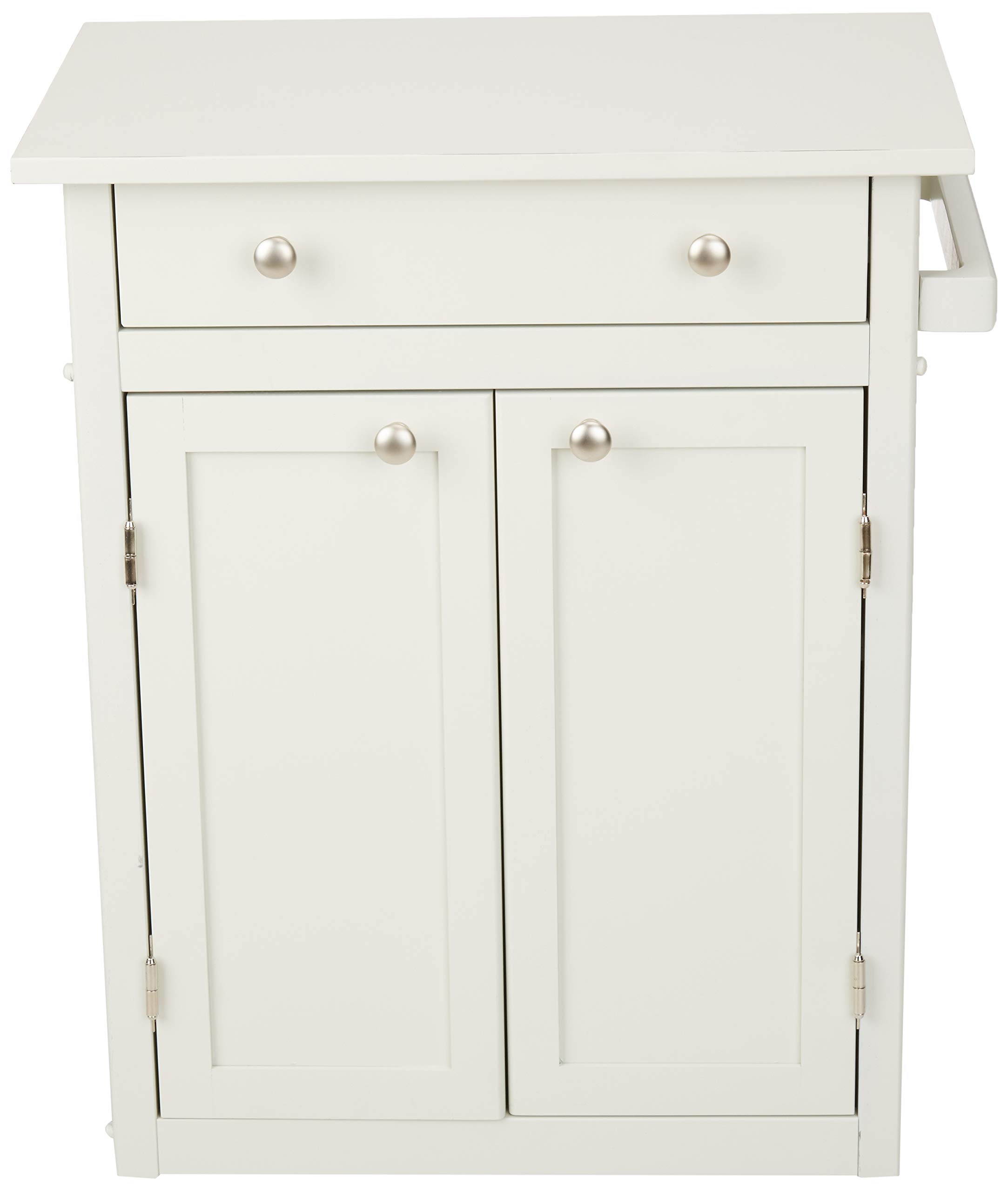 Amazon Basics Classico carrello cucina legno bianco rustico con ruote