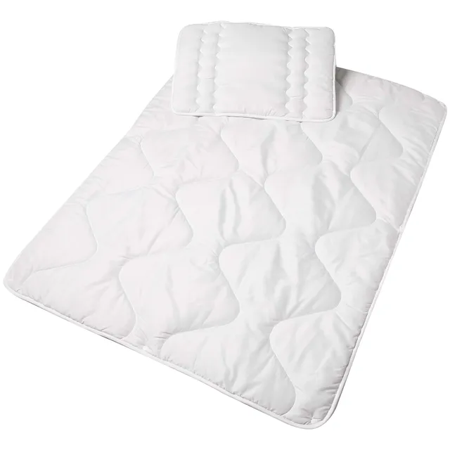 Amazon Basics Piumino 4 Stagioni Bambino Bianco con Cuscino