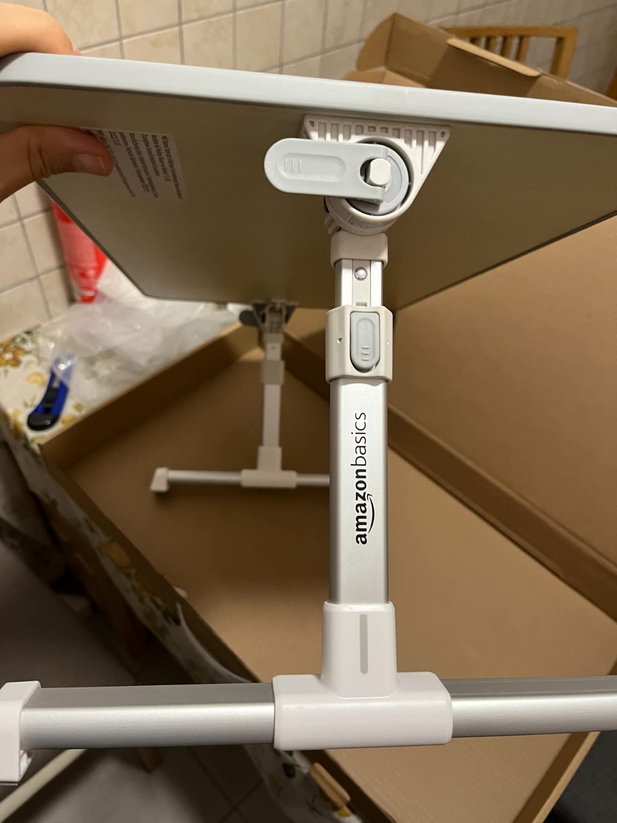 Amazon Basics tavolo laptop regolabile medio color acero portatile