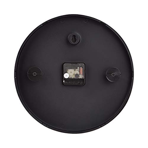 Amazon Basics Orologio da Parete 30 cm Nero Silenzioso