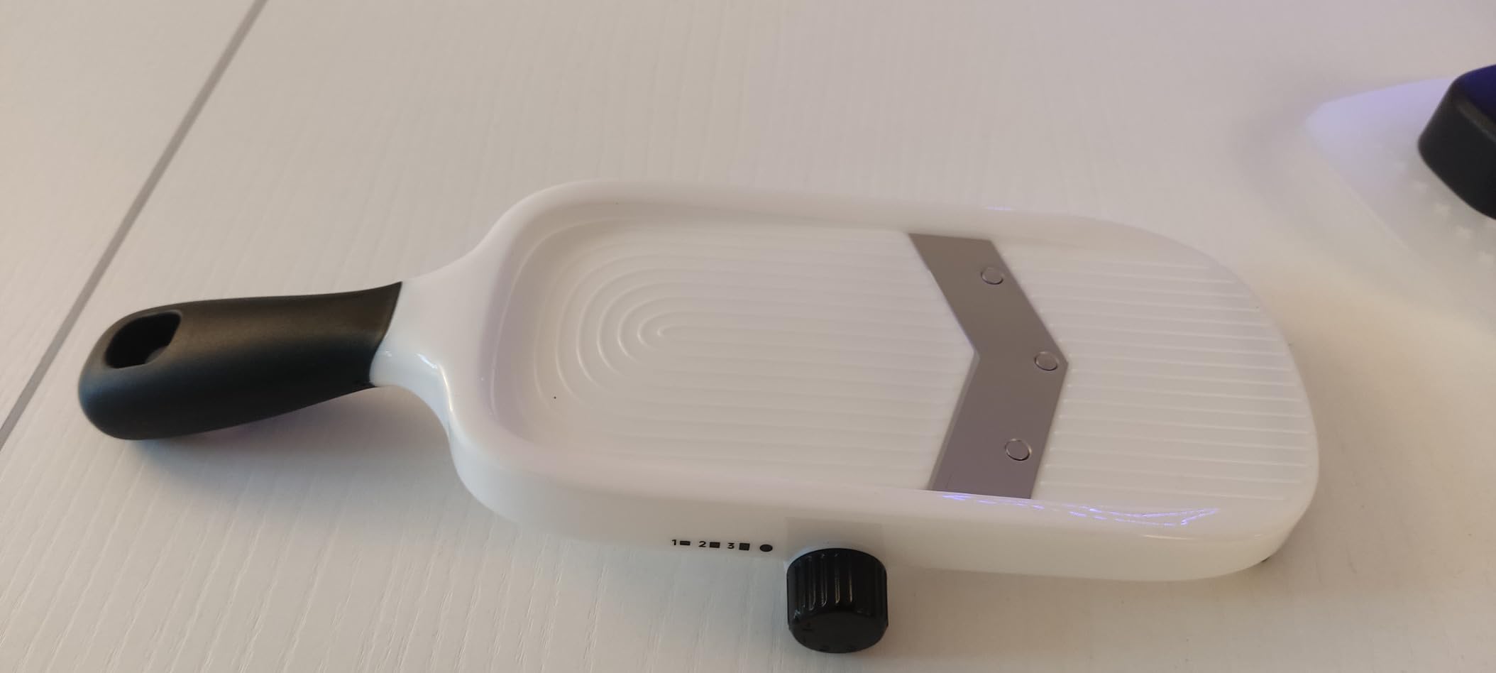 Amazon Basics Mandolina Manuale Bianca 3 Spessori Acciaio