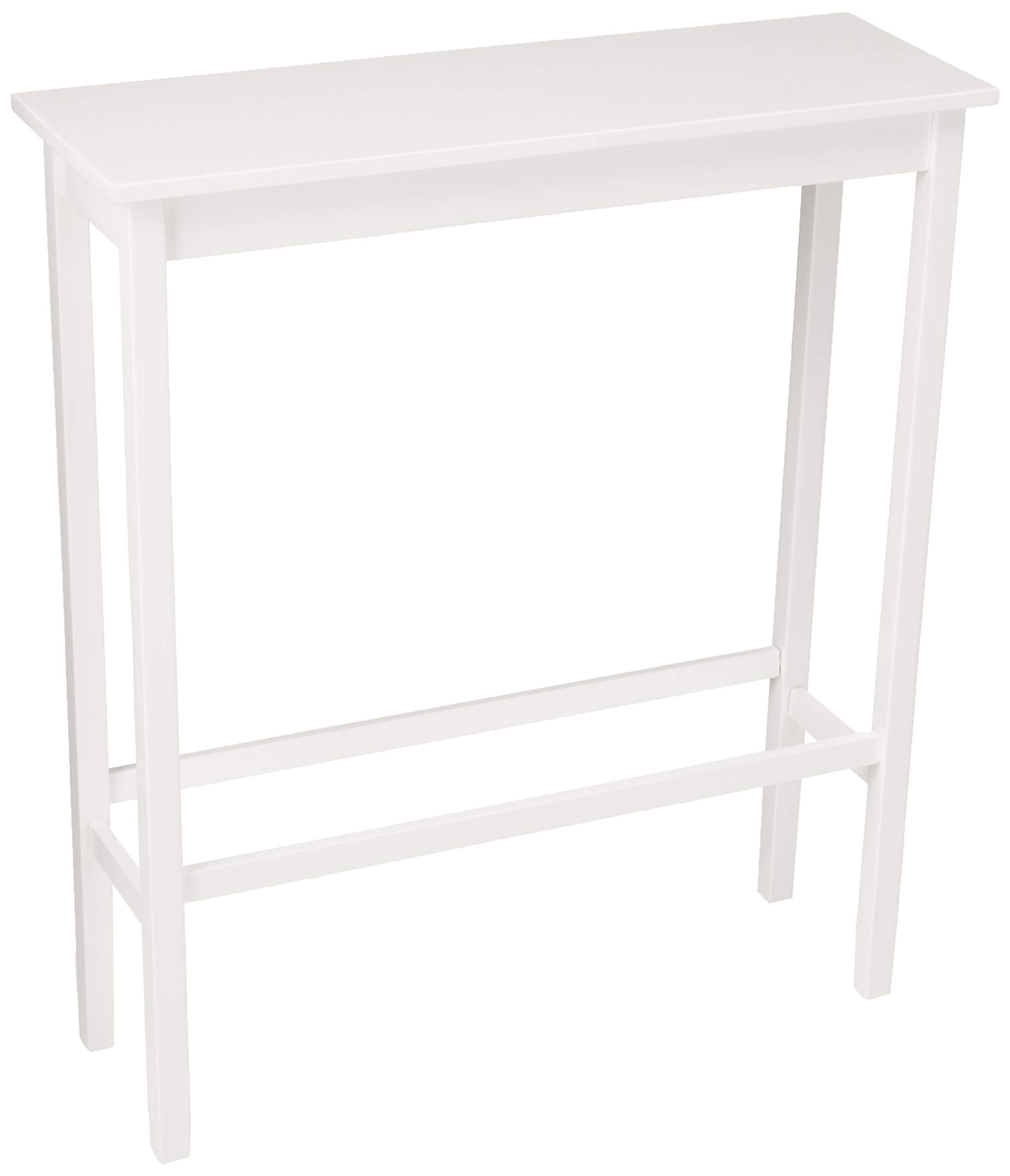 Amazon Basics Set Bistrot Tavolo+2 Sgabelli Bianco Salvaspazio