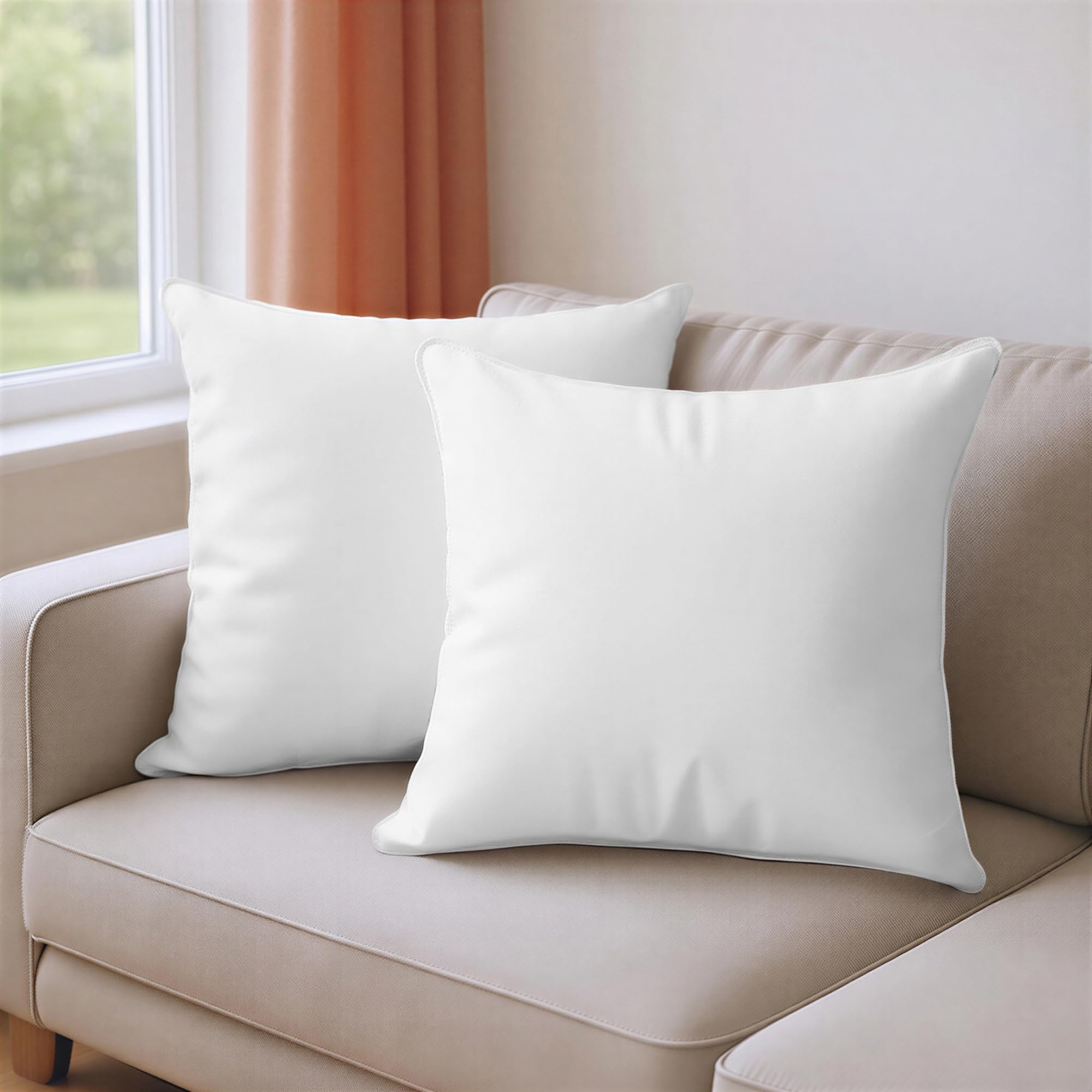 Amazon Basics inserti cuscino 45x45 set 2 bianco ipoallergenico