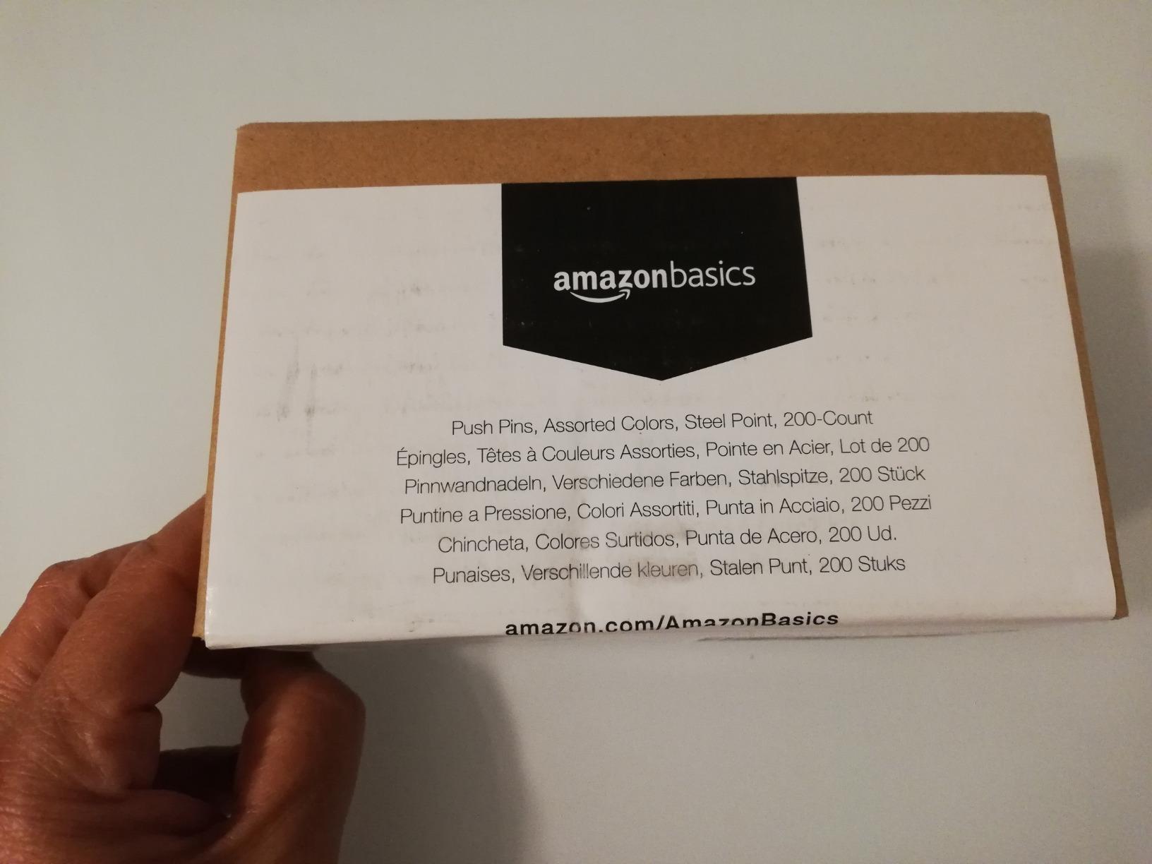 Amazon Basics Puntine Trasparenti 100 pezzi acciaio e plastica