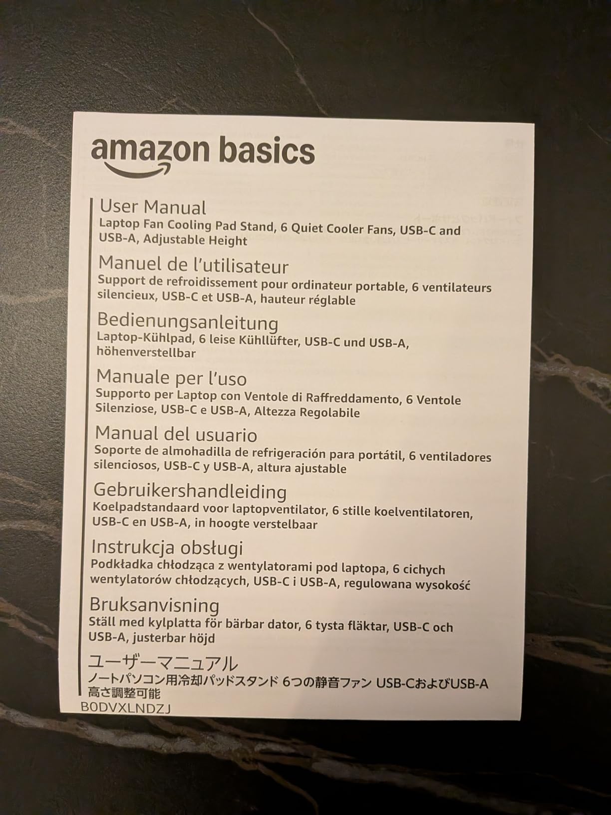 Amazon Basics Base Raffreddamento Laptop 17" 6 Ventole