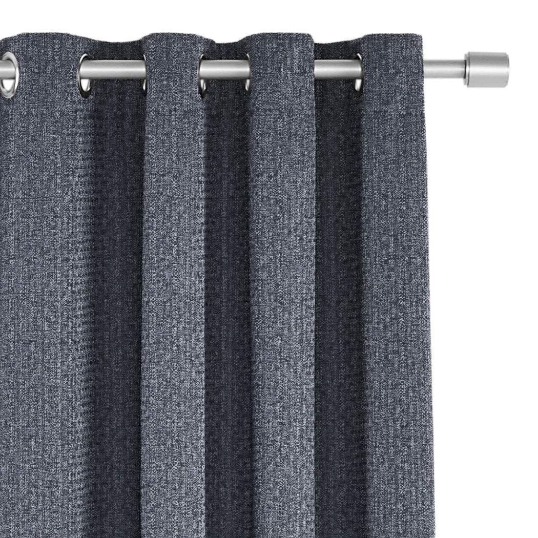 AmazonBasics Basket Weave 100% Blackout tende oscuranti 2 pz blu con occhielli