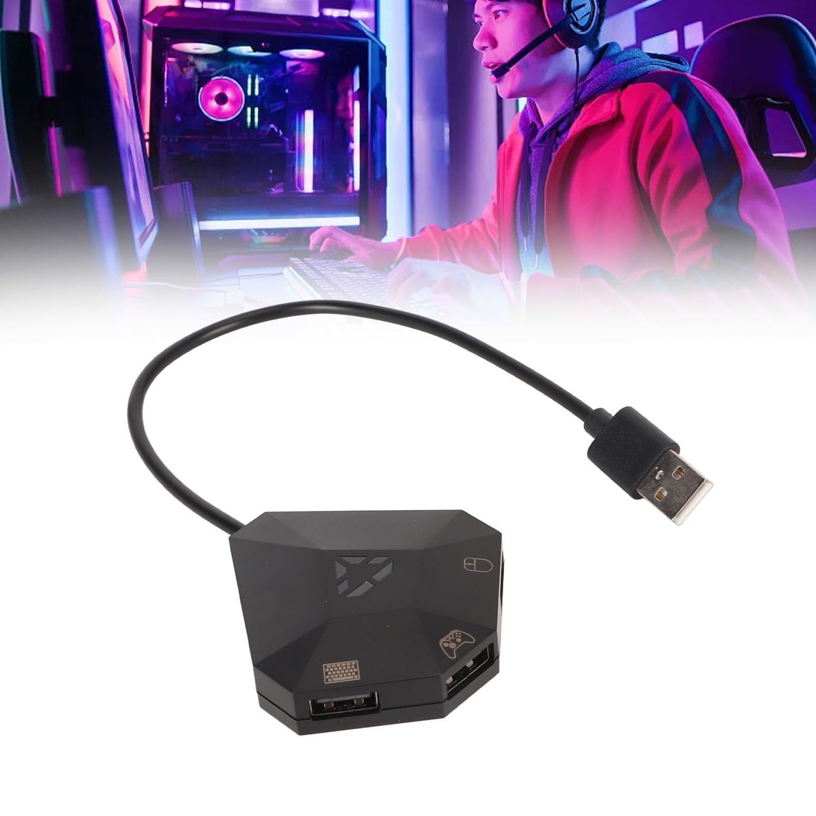 Elprico Adattatore Tastiera e Mouse per console plug and play