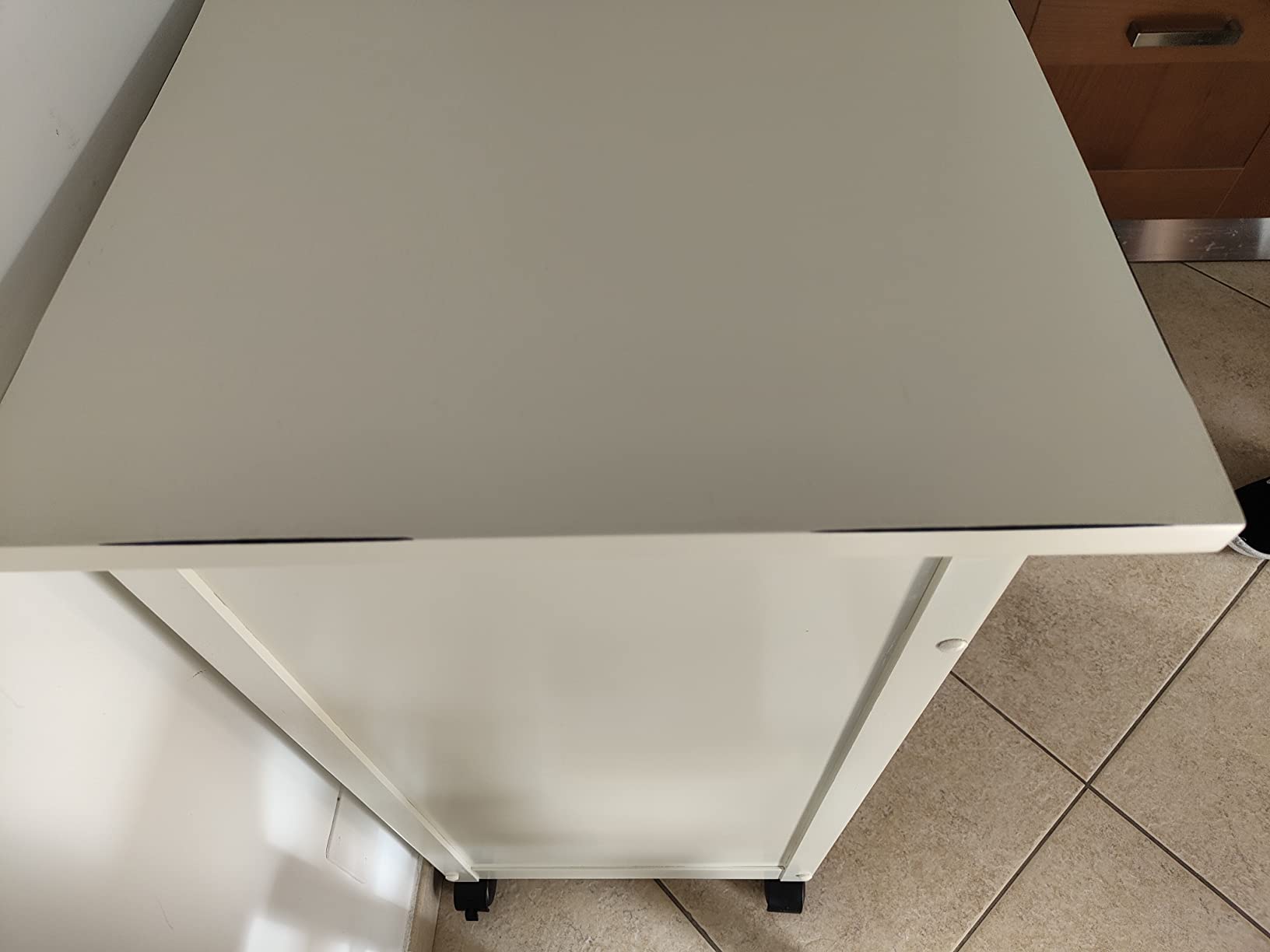 Amazon Basics Classico carrello cucina legno grigio rustico con ruote