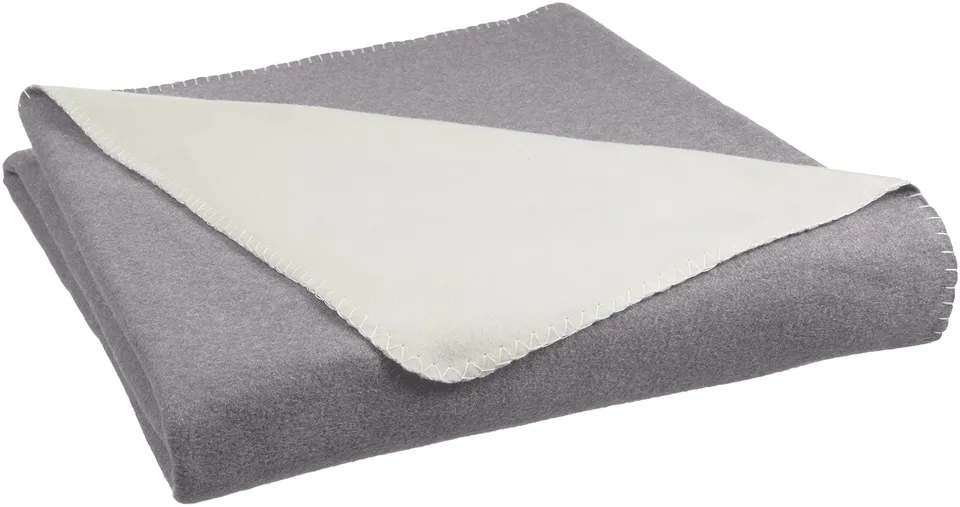 Amazon Basics Coperta Pile 150x200 cm Grigio Crema