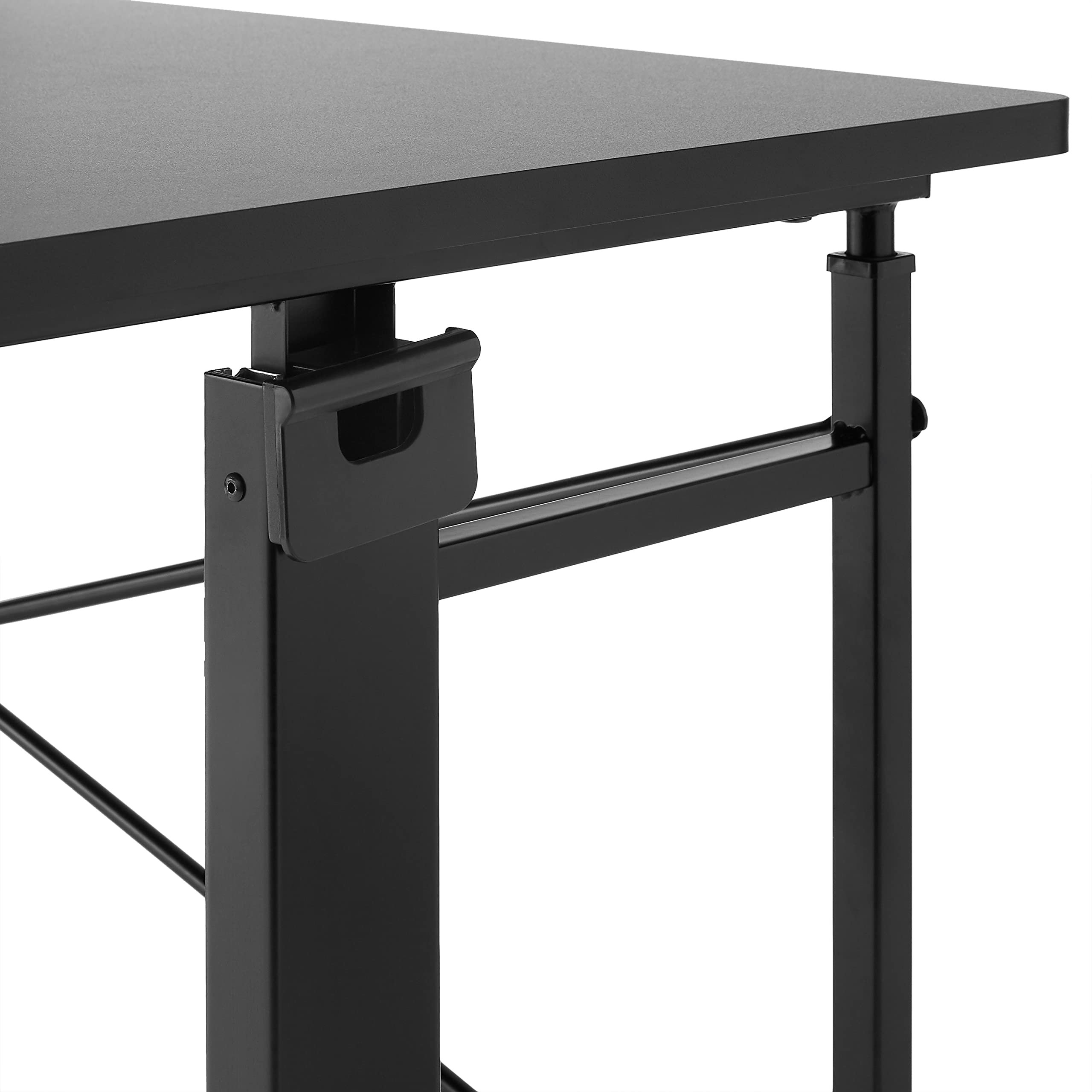 Amazon Basics Scrivania Gaming Regolabile in Altezza Nera 120x55 cm
