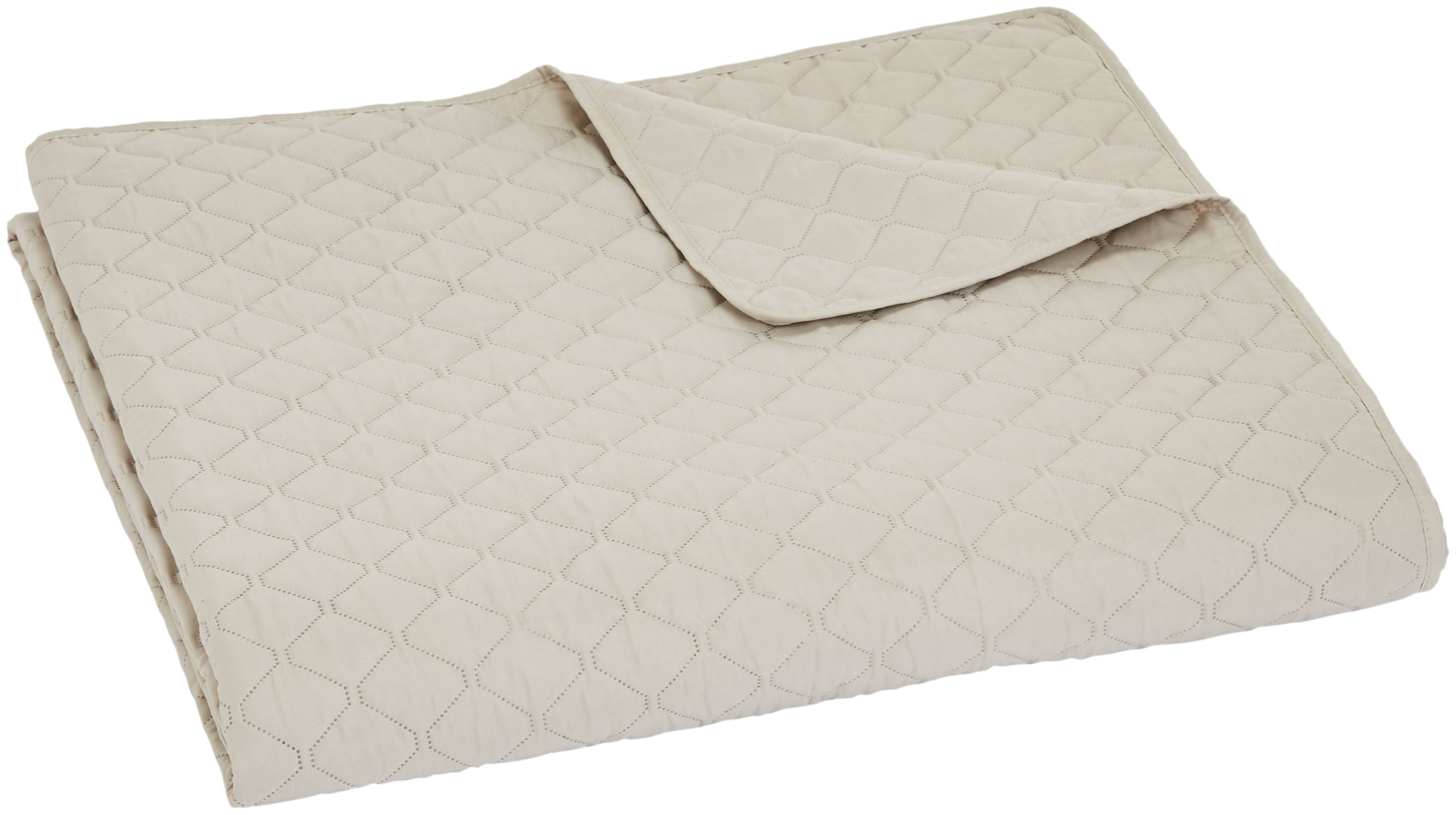 Amazon Basics Copriletto Trapuntato 170x210 Beige Rombi