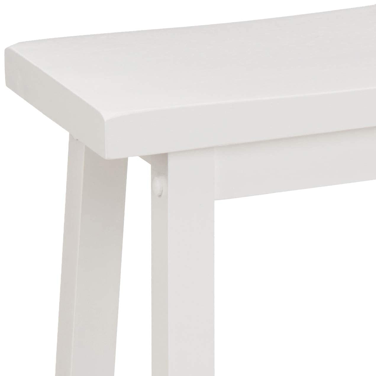 AmazonBasics Set 2 Sgabelli Bancone Legno Bianchi 61 cm