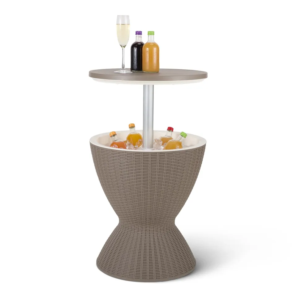 Amazon Basics Tavolo Bar Refrigerante 30L Rattan Marrone