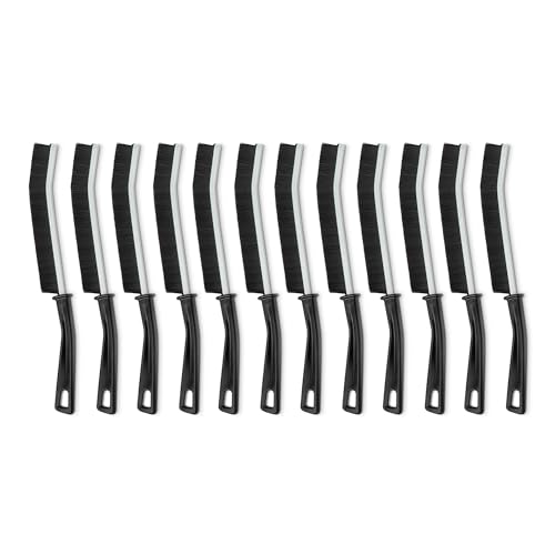 Amazon Basics spazzola pulizia fughe setole dure 12 pezzi nero