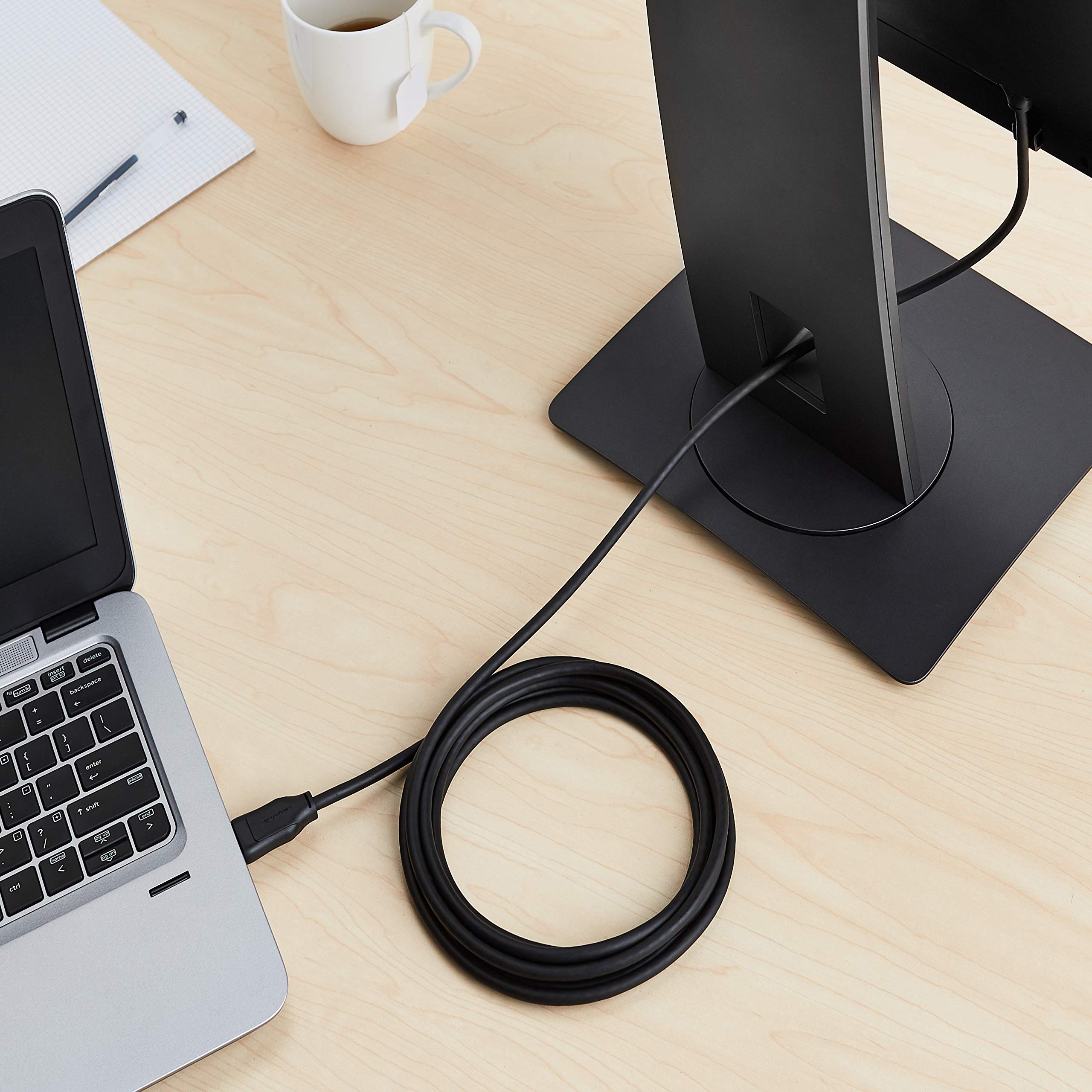Amazon Basics Cavo DisplayPort 3 m Nero 4K 60Hz Versione 1.2