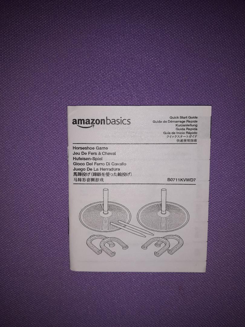 Amazon Basics set ferri di cavallo gomma 4 pezzi portatile