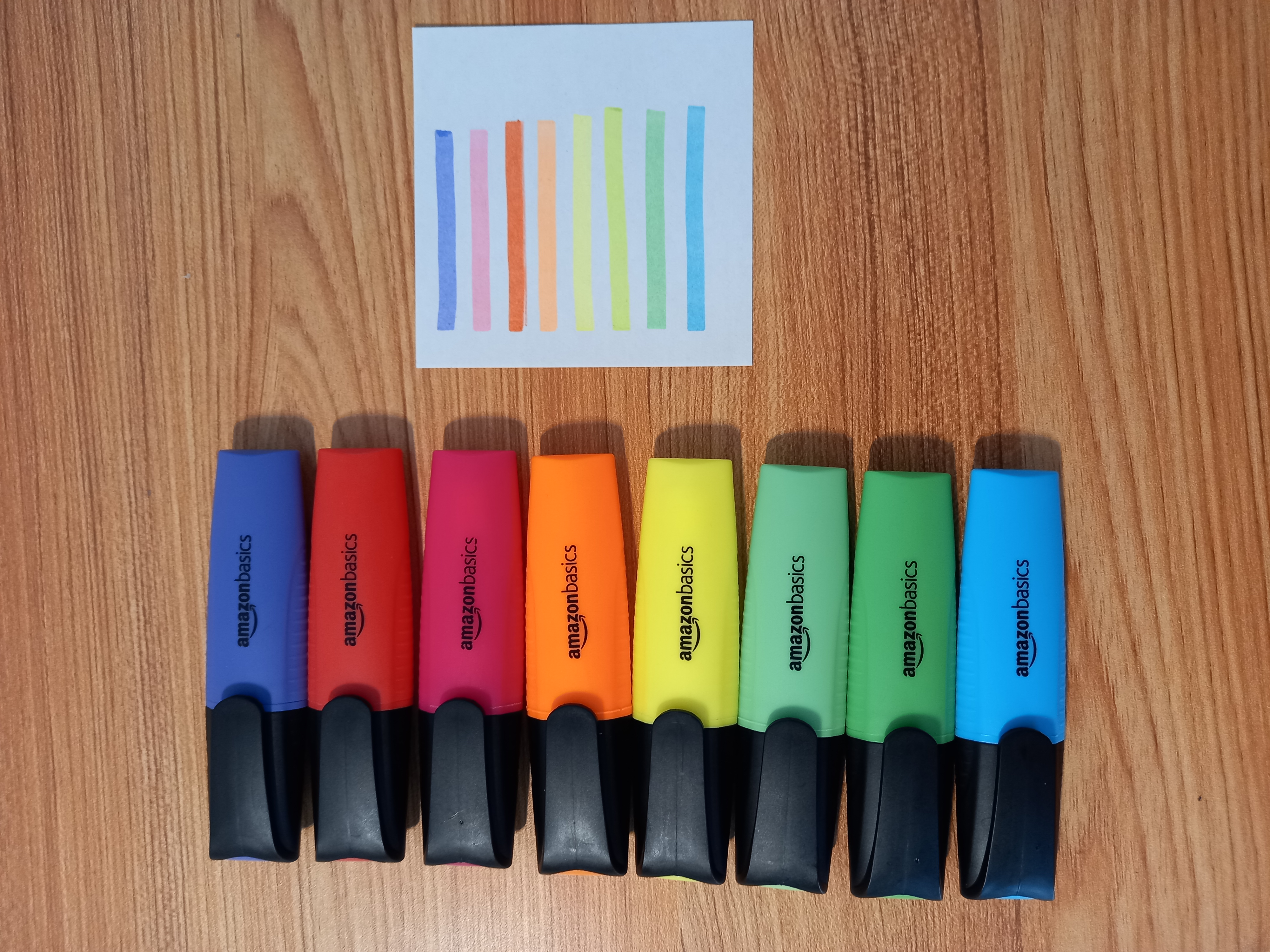 Amazon Basics evidenziatori punta a scalpello 8 pezzi multicolore