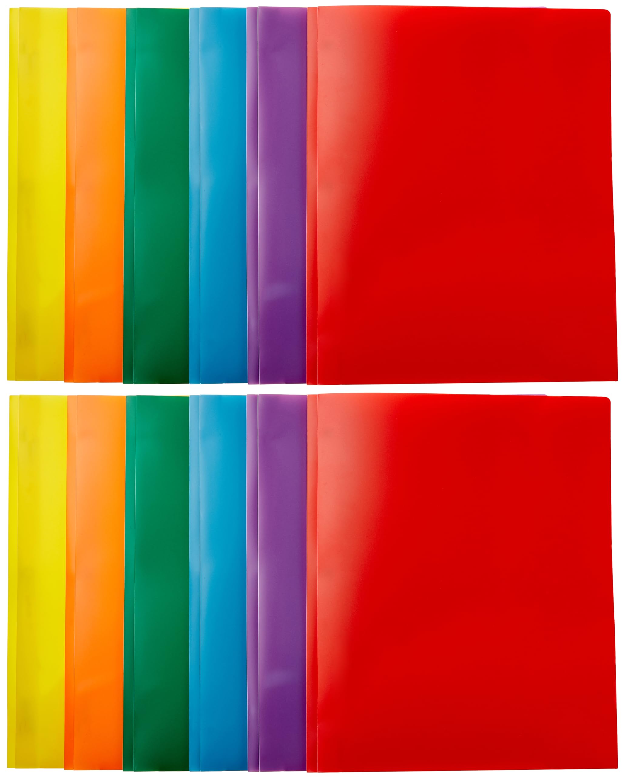 Amazon Basics Cartelle Plastica con Tasche 12 Pezzi Colori