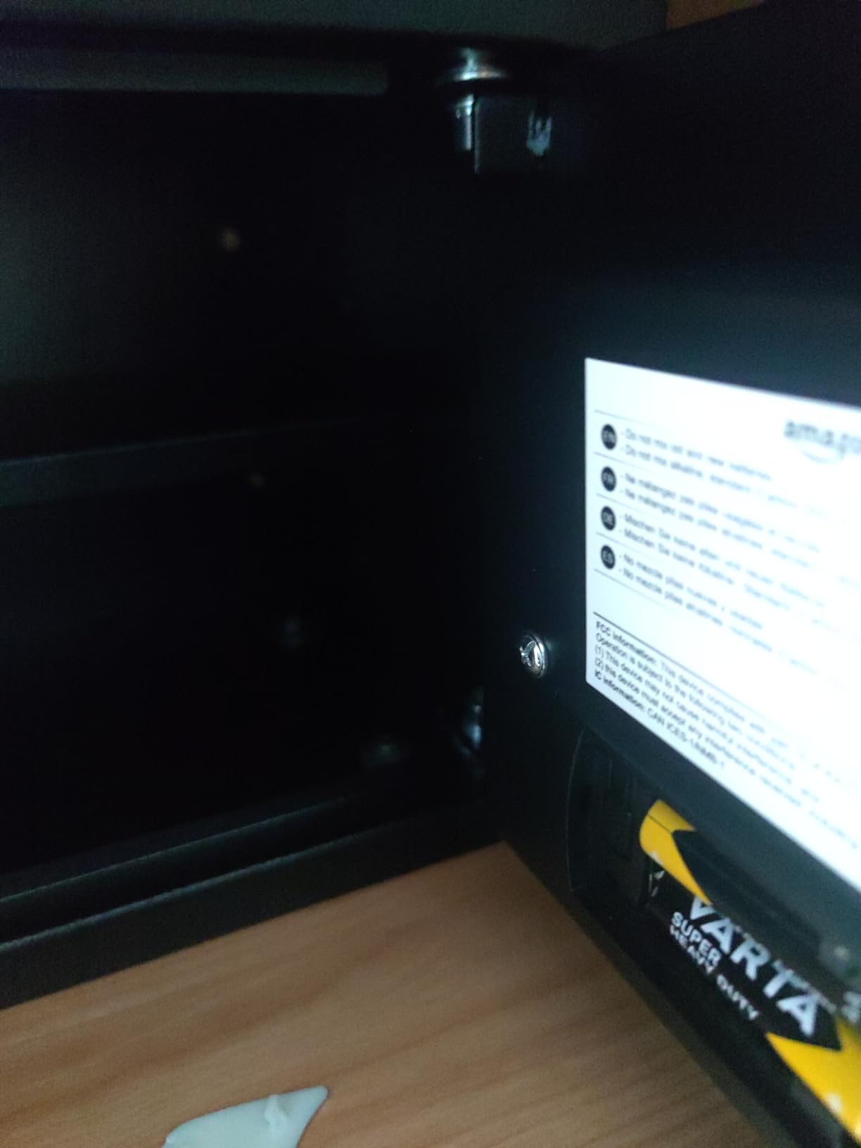 Amazon Basics Cassaforte Tastiera Digitale 14 Litri Nero Acciaio