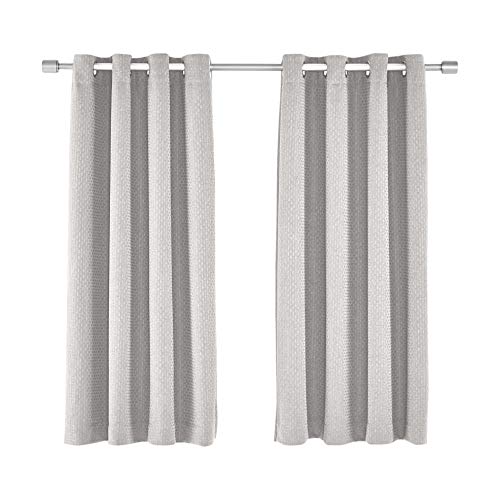 Amazon Basics Basket Weave Tenda Oscurante 132x160 Grigio 2 Pezzi