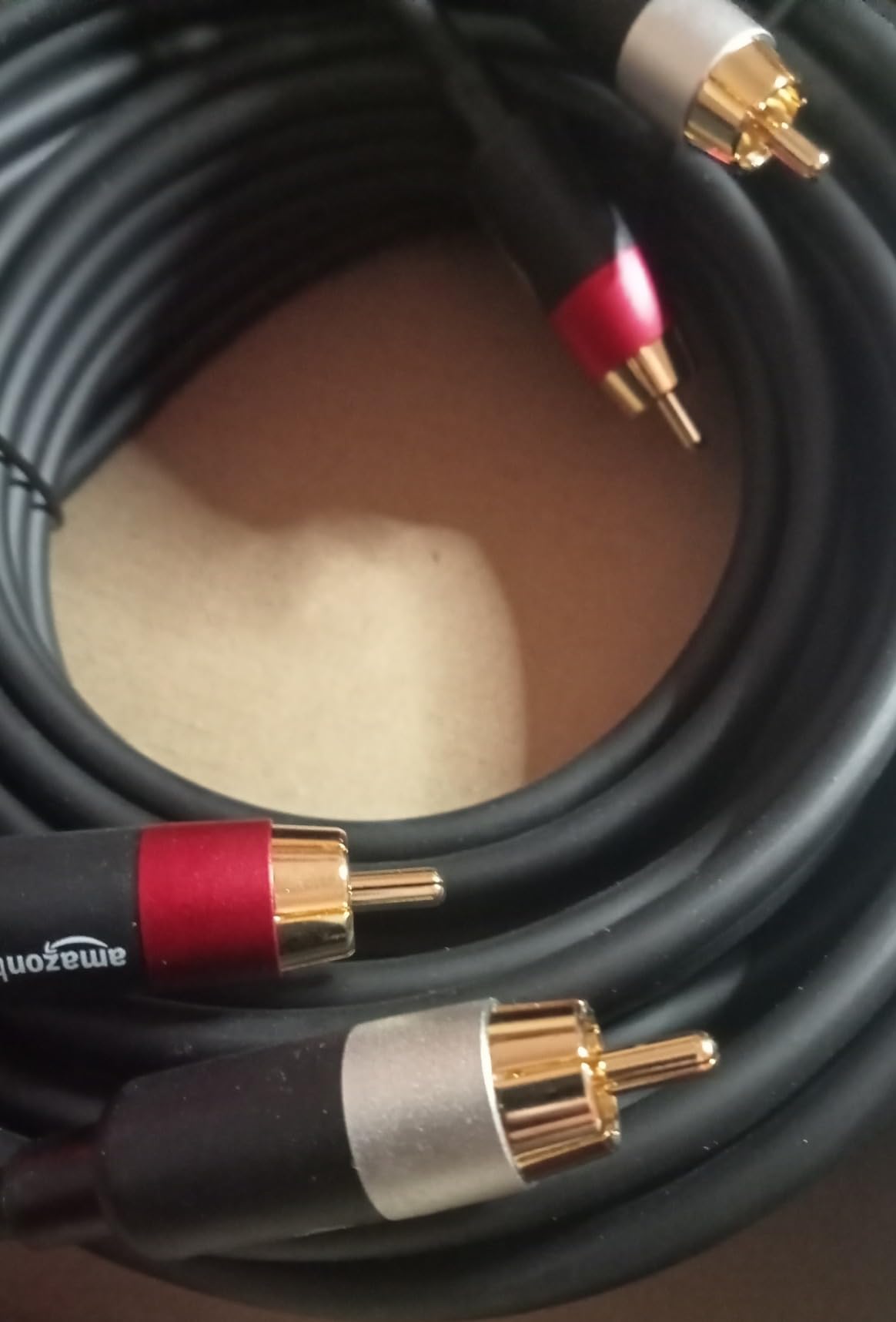 Amazon Basics Cavo Audio RCA 2 Maschi 7,5 m Grigio Antracite