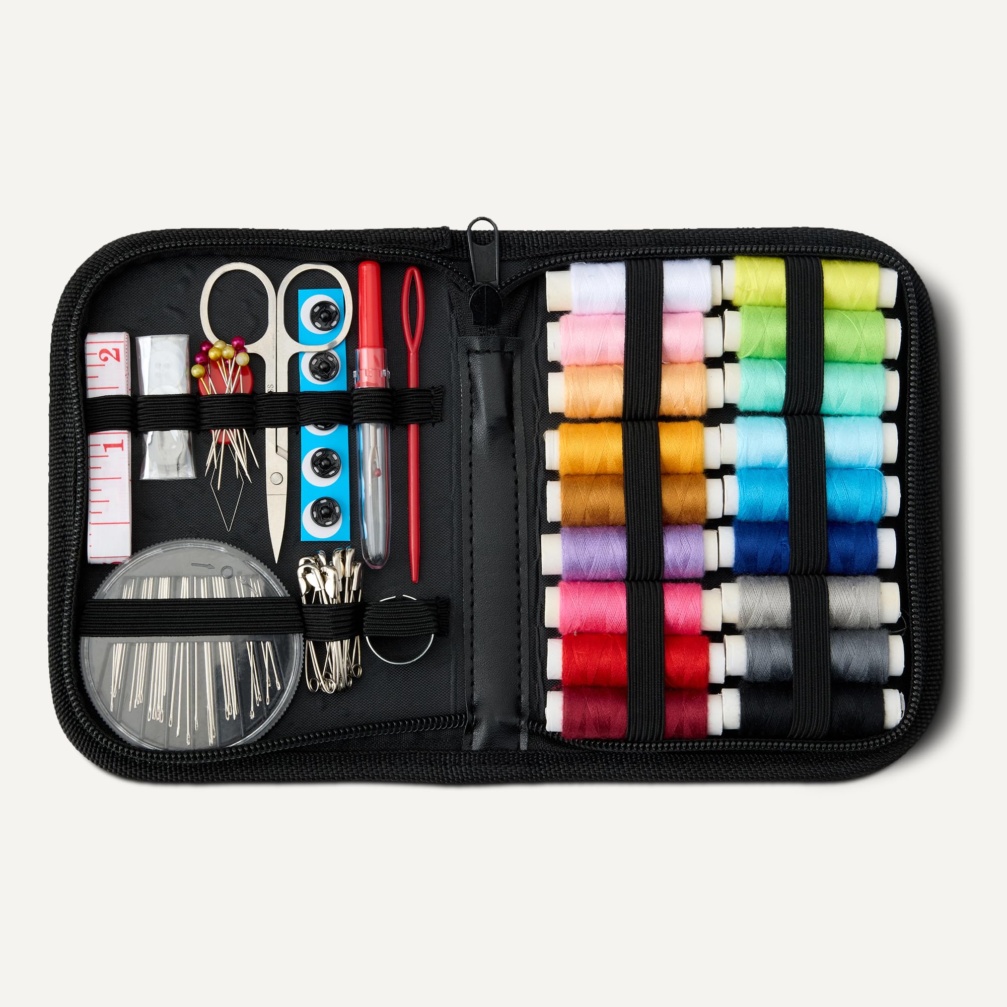 Amazon Basics Kit Cucito da Viaggio Grande Nero