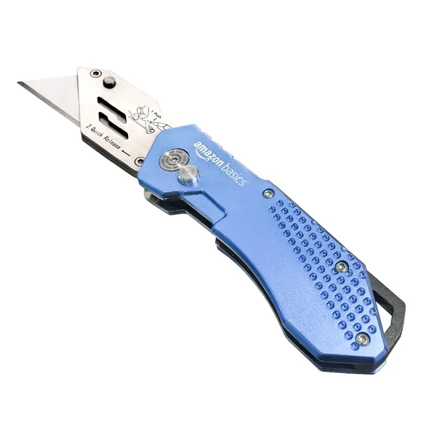 Amazon Basics Taglierino Pieghevole Alluminio con Custodia