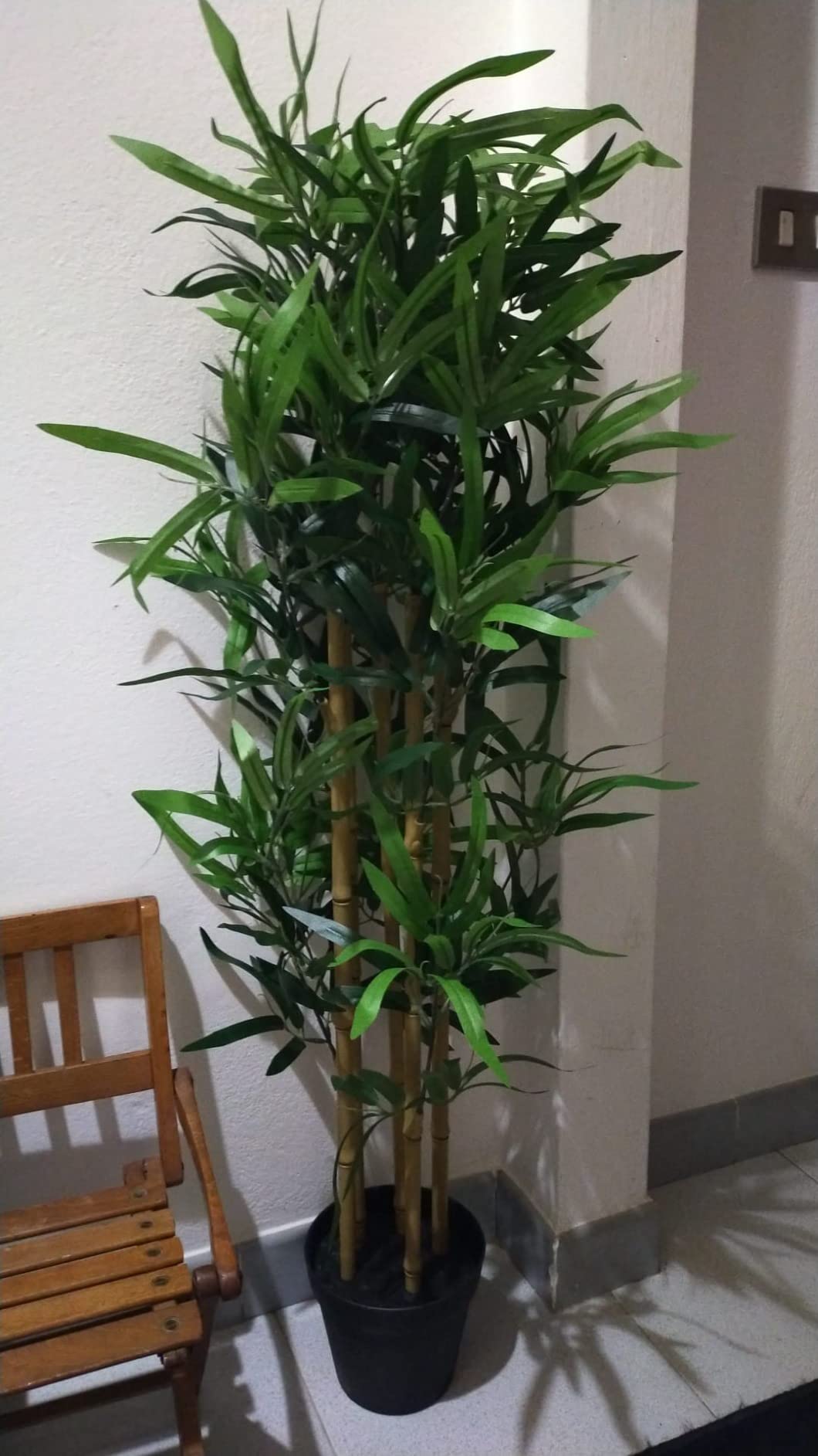 Amazon Basics Pianta Bambù Artificiale 100 cm con Vaso