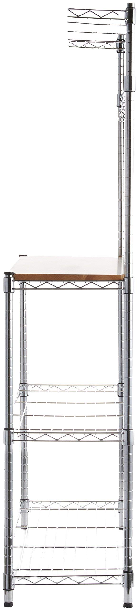 AmazonBasics Scaffale 3 Ripiani Legno Cromato 91x161 cm
