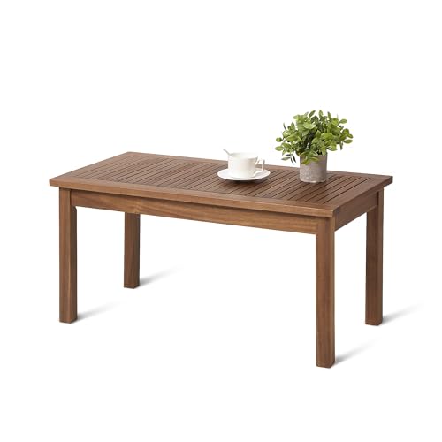Amazon Basics tavolino patio 89 cm finitura naturale da esterno
